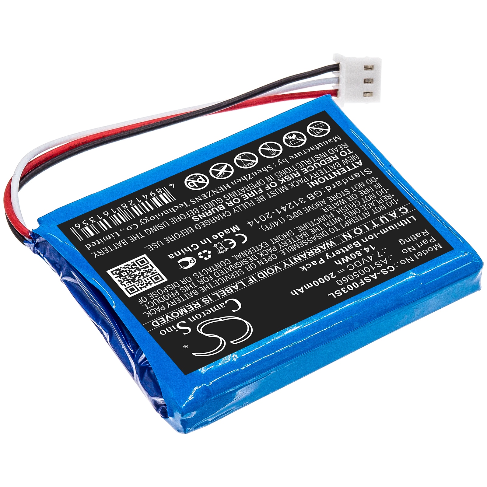Batteri for test, undersøkelse, utstyr for ALPSAT Satfinder Reservedel SF03-BT