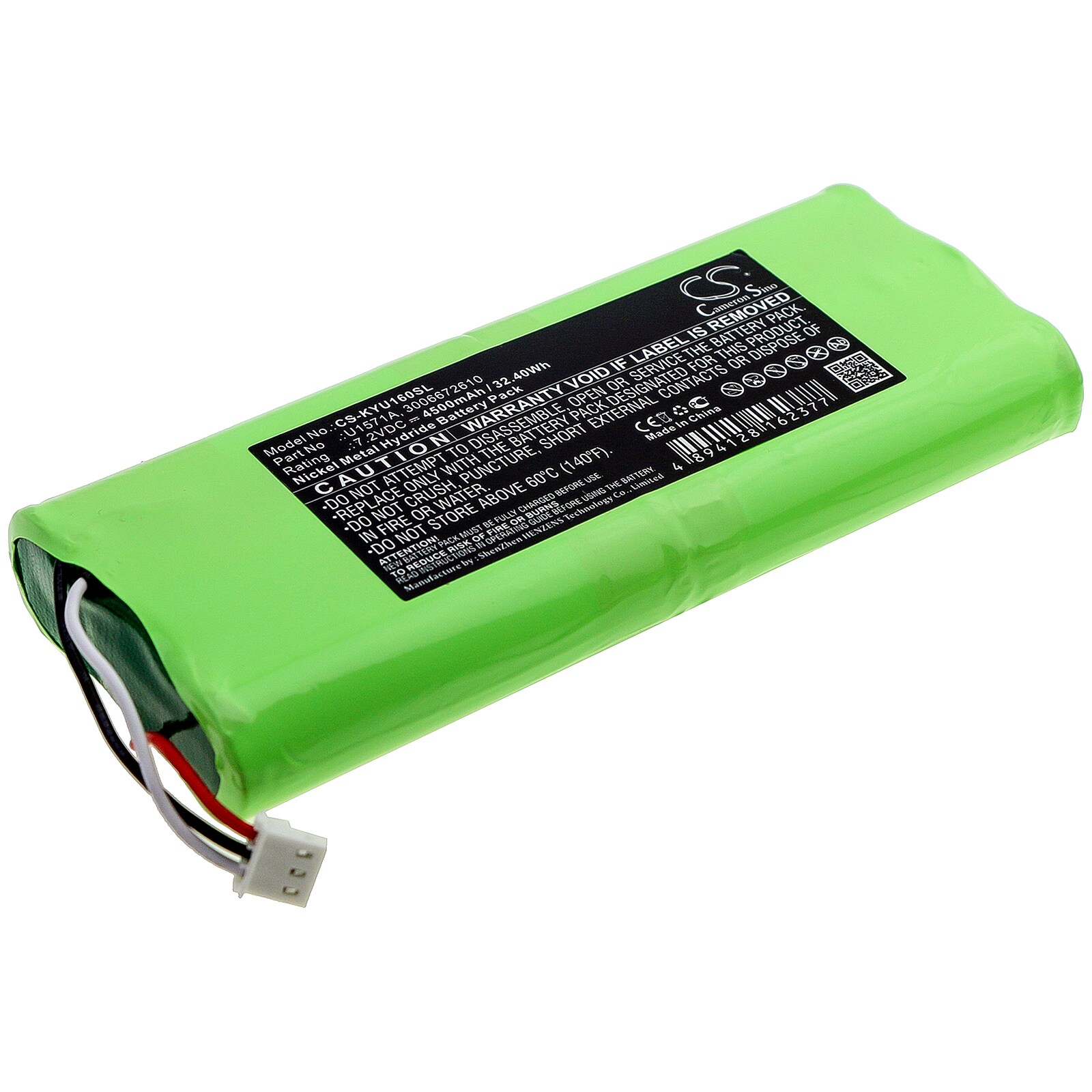 Batteri for test, undersøkelse, utstyr for Agilent U1600, U1602A, U1604A