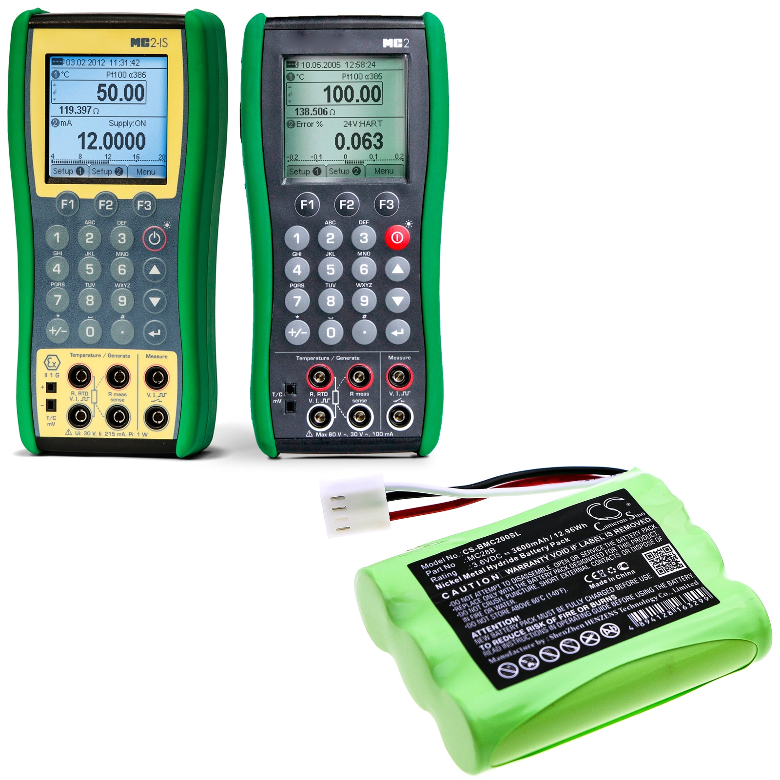 Batteri for test, undersøkelse, utstyr for Beamex MC2-TE, MC2-PE, MC2-MF og andre.