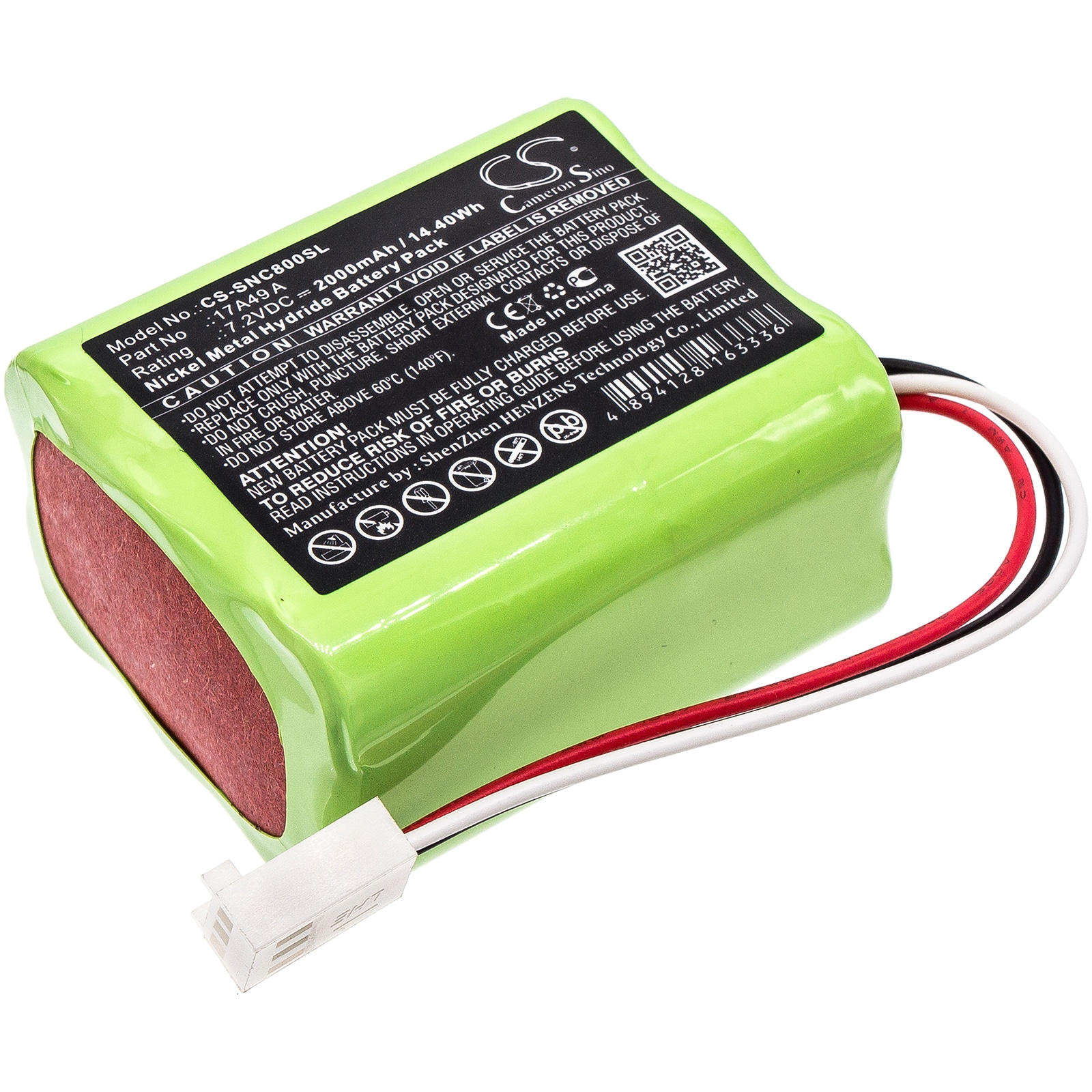 Batteri for test, undersøkelse, utstyr for Sencore 17A49 A, AVT-800217 D