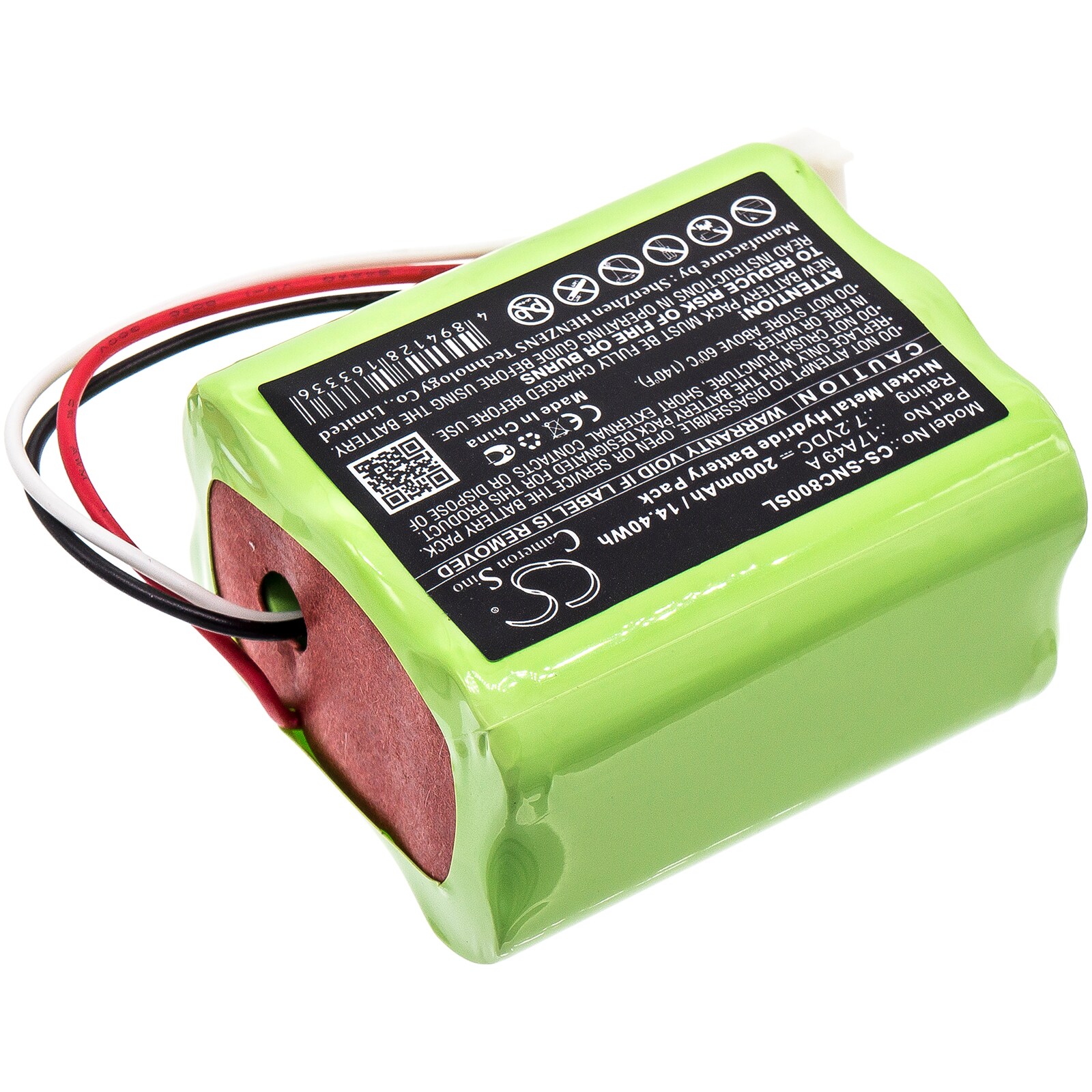 Batteri for test, undersøkelse, utstyr for Sencore 17A49 A, AVT-800217 D