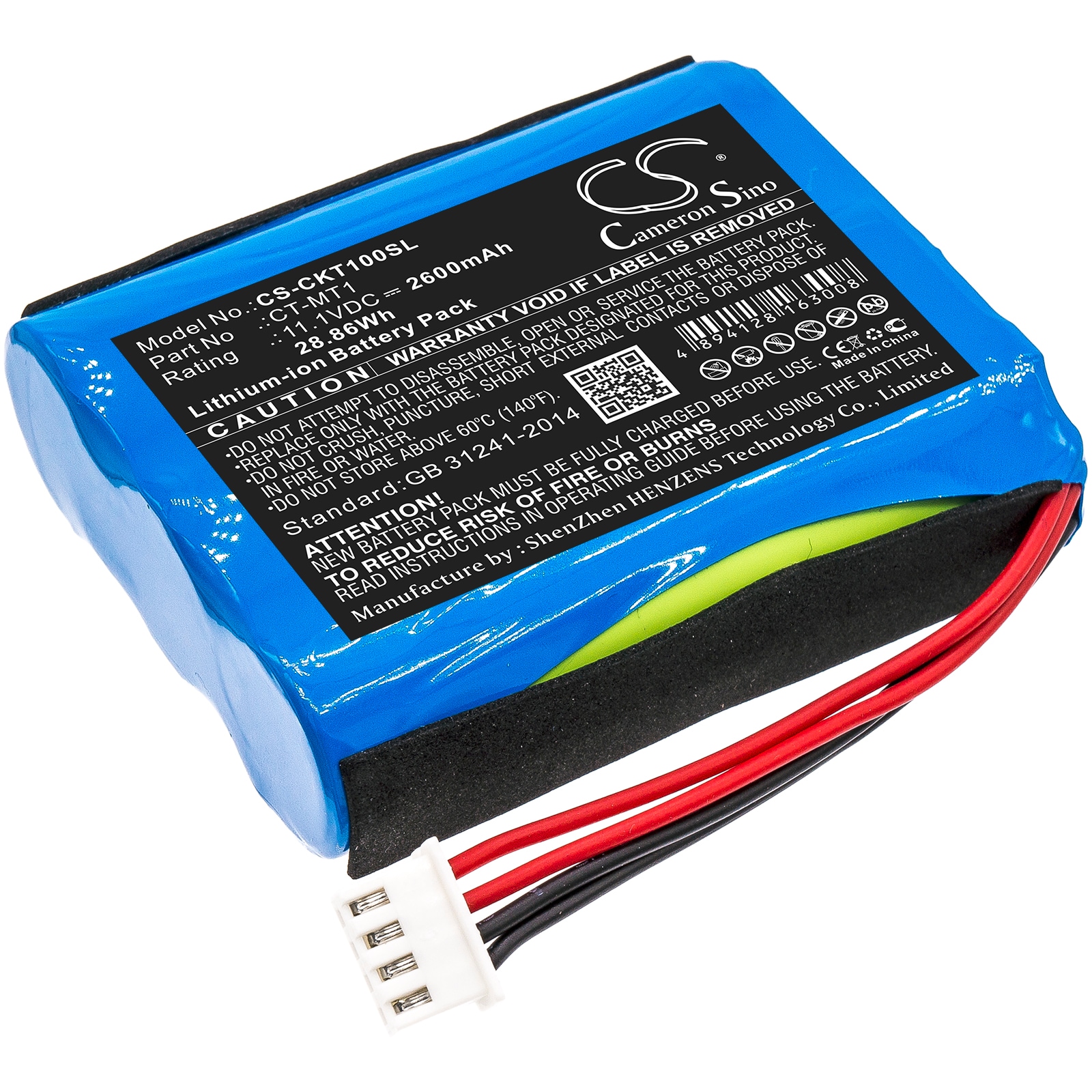Batteri for test, undersøkelse, utstyr for Tecatel M-T1 Combo