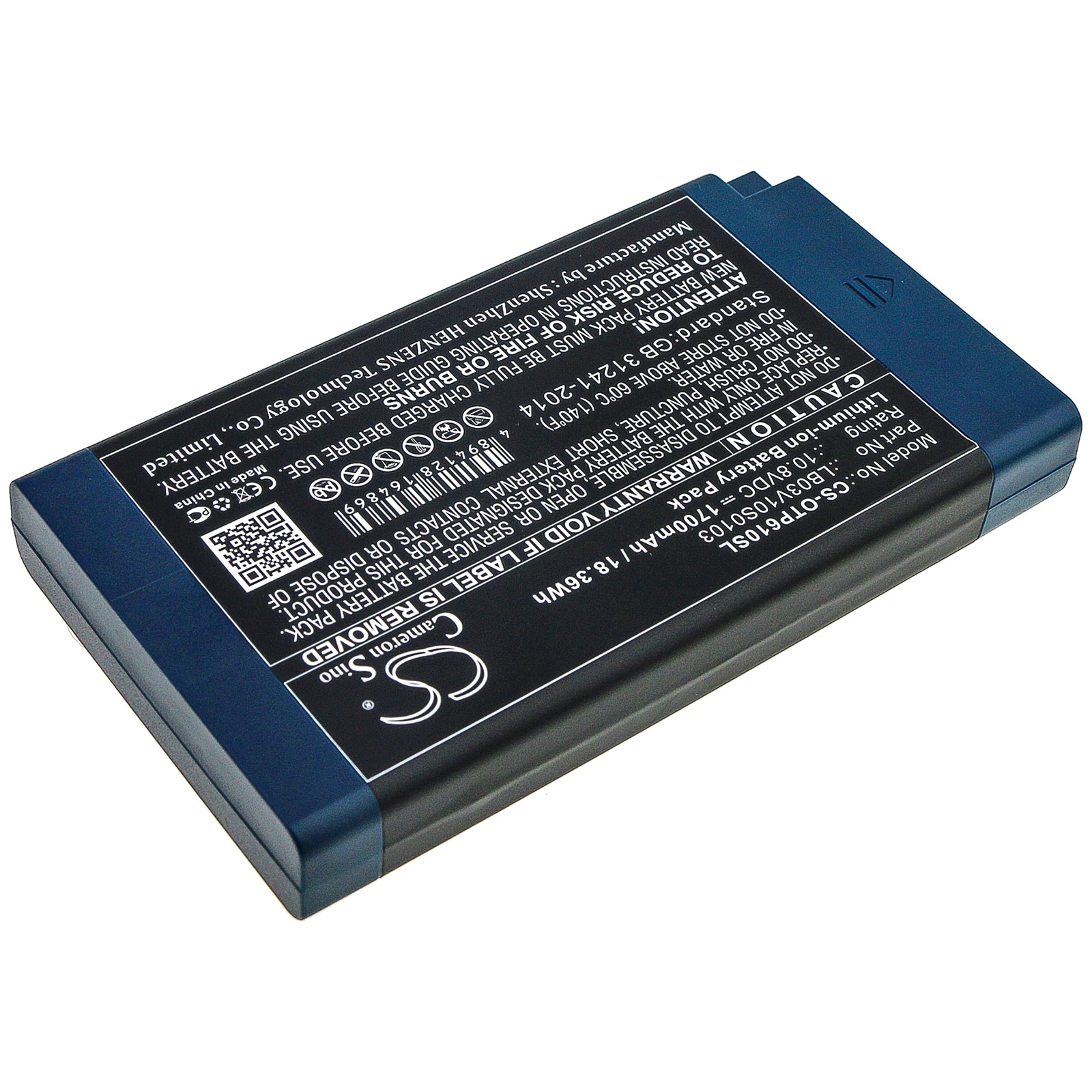 Batteri for test, undersøkelse, utstyr for OPWILL OTP6123, OTP6103, OPT6123L og andre.