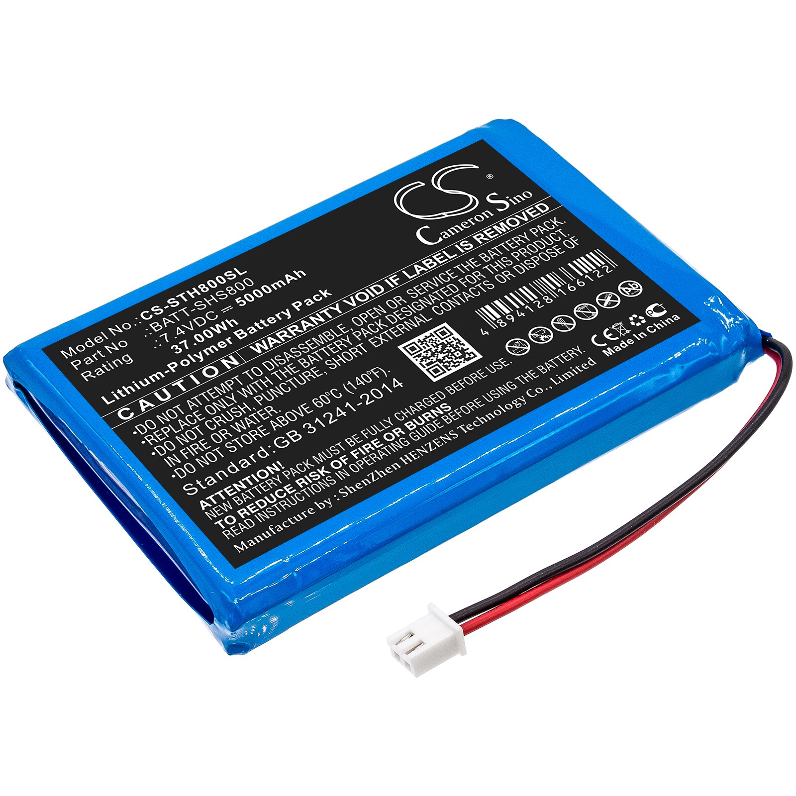 Batteri for test, undersøkelse, utstyr for Siglent SHS800, SHS1000