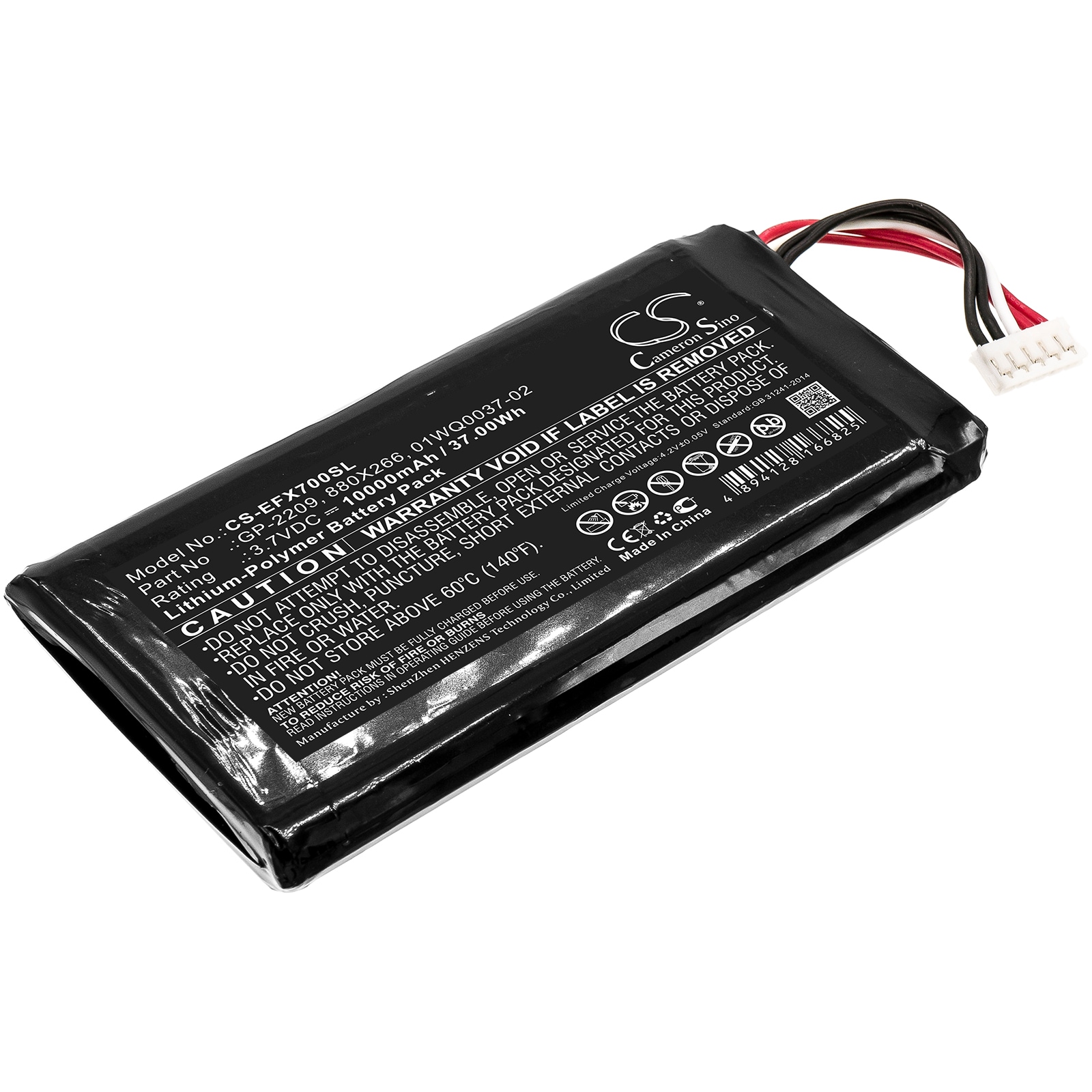 Batteri for test, undersøkelse, utstyr for EXFO MAX-700, MAX-900, MAX-900FIP etc.