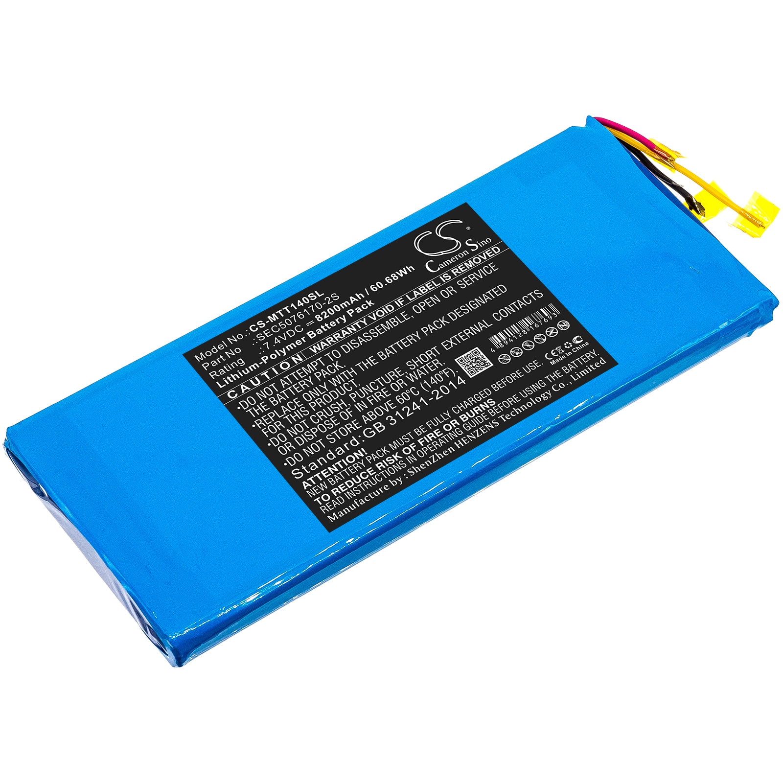 Batteri for test, undersøkelse, utstyr for Micsig TO1000, TO1104+, STO1000 og andre.