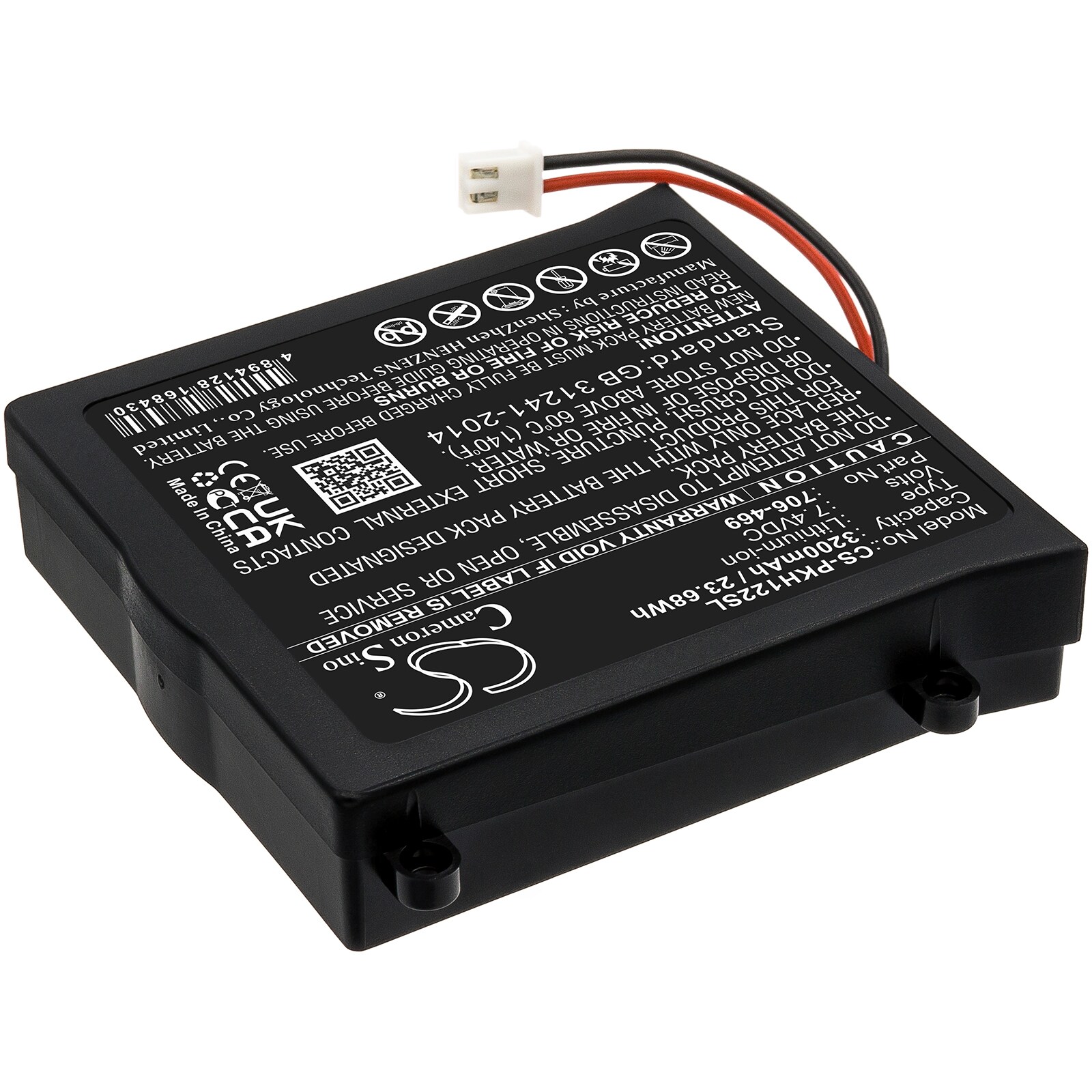 Batteri for test, undersøkelse, utstyr for Peaktech P1195, P1205, P1220