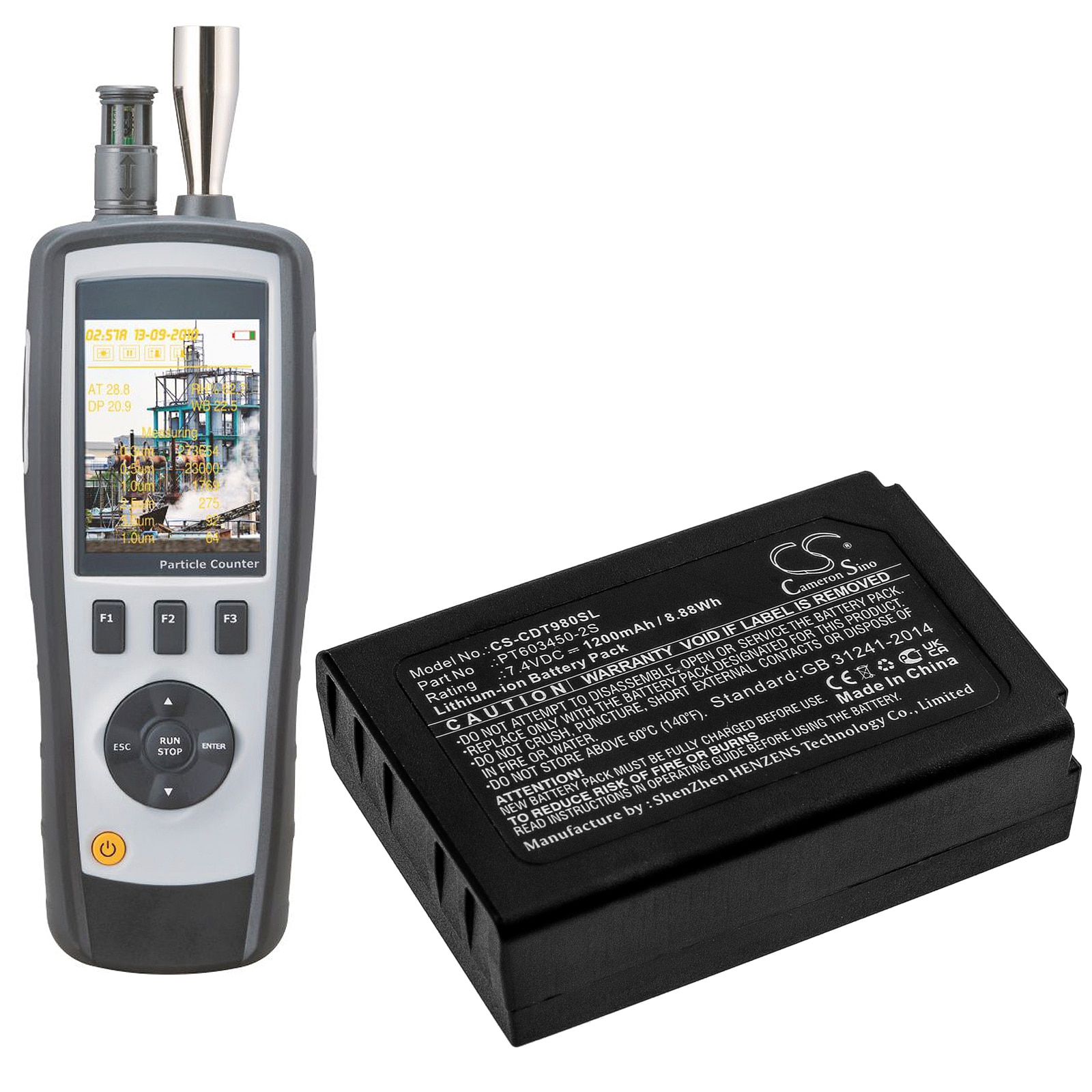 Batteri for test, undersøkelse, utstyr for PCE RCM 11