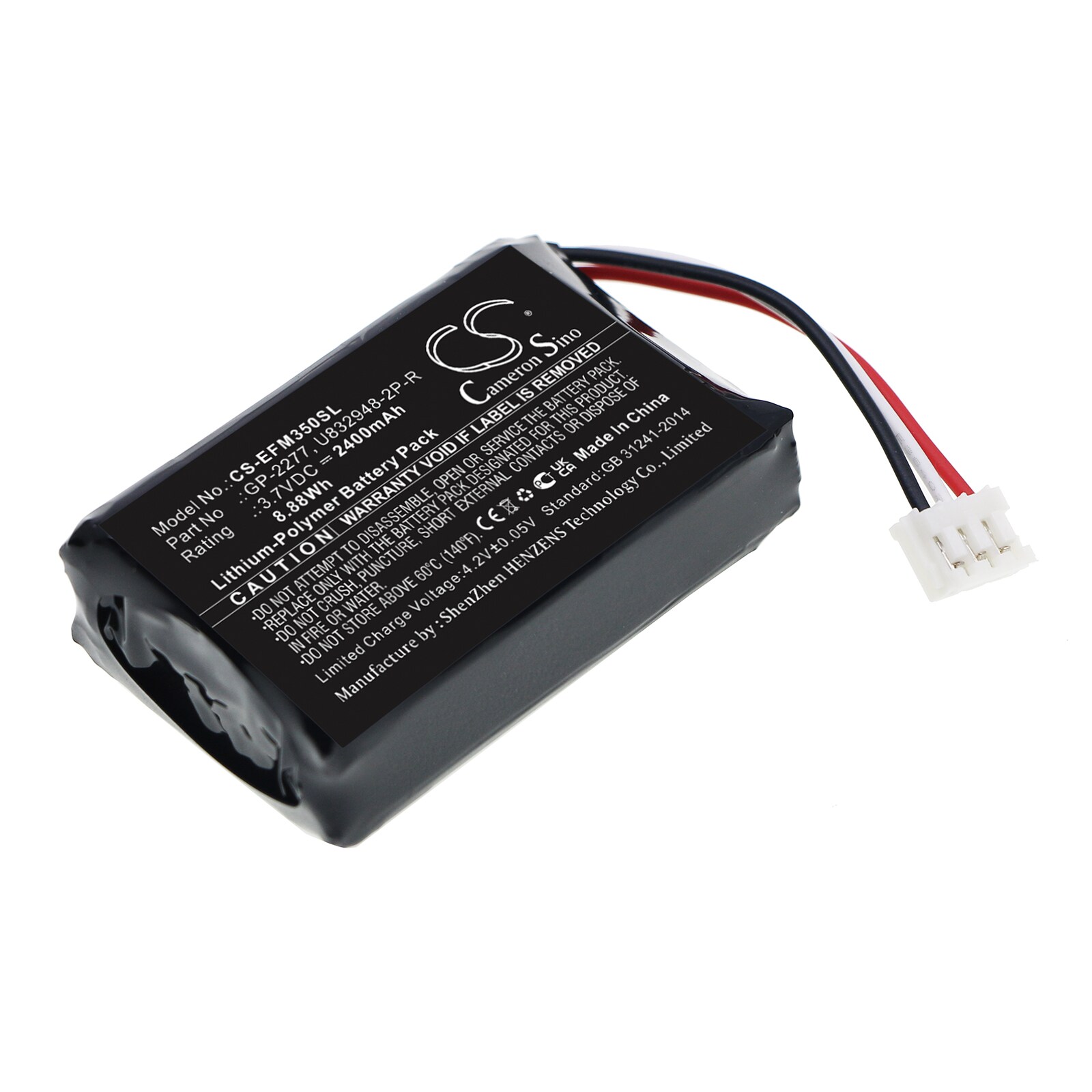 Batteri for test, undersøkelse, utstyr for EXFO PPM-350D, PPM-350D PON Power Meter