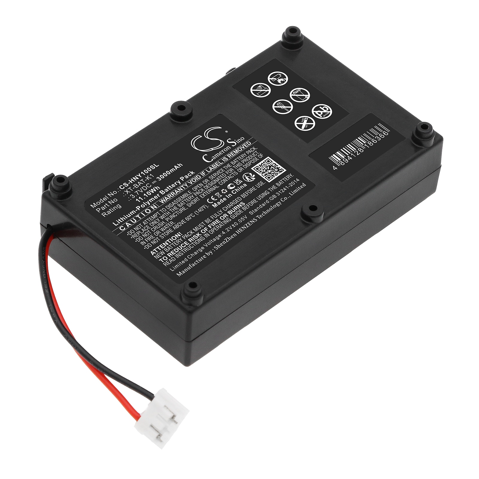 Batteri for test, undersøkelse, utstyr for Honeywell BW Max XT II og andre