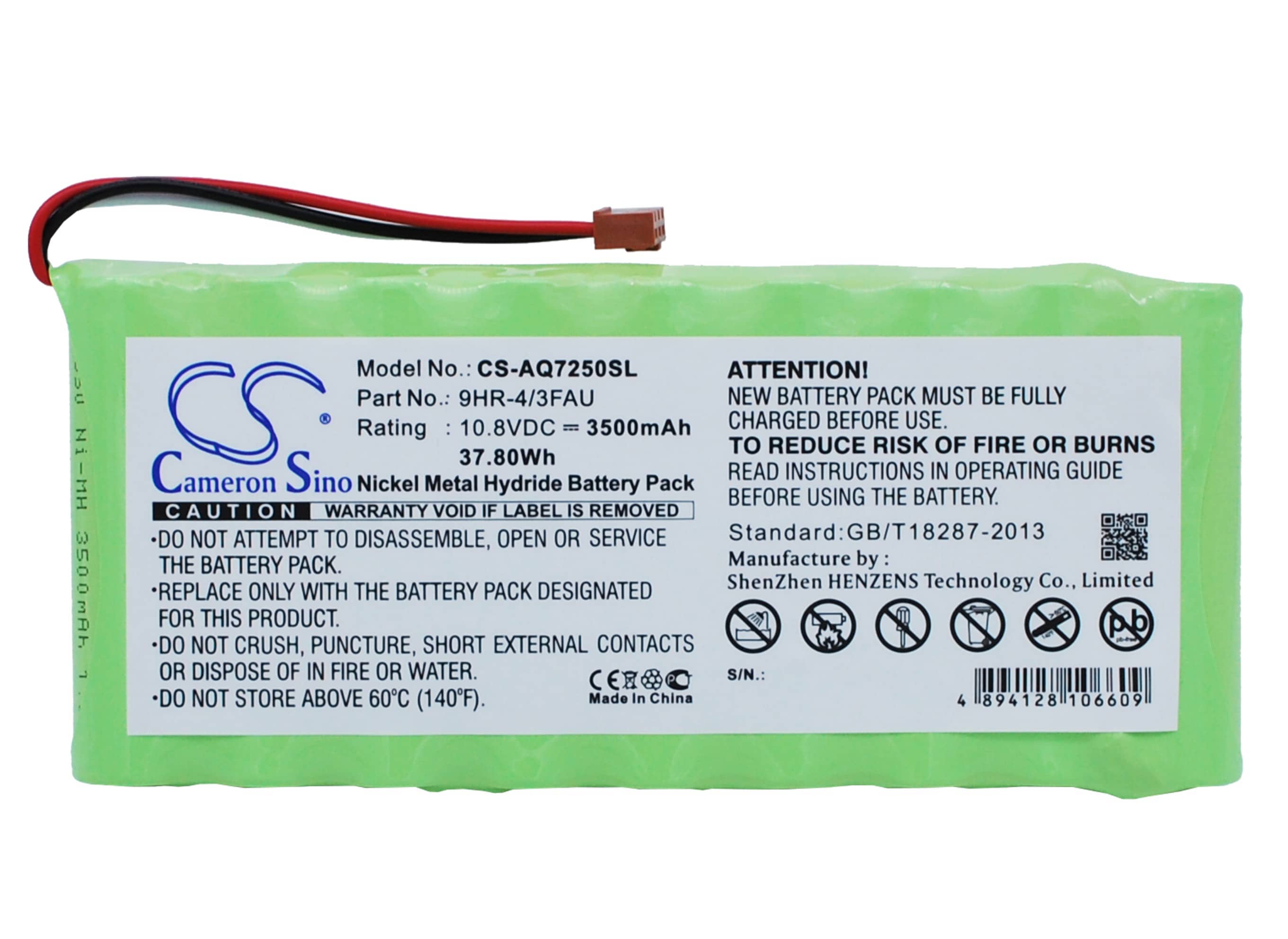 Batteri til test, undersøkelse, Utstyr for Ando AQ7250, AQ7250 mini-OTDR