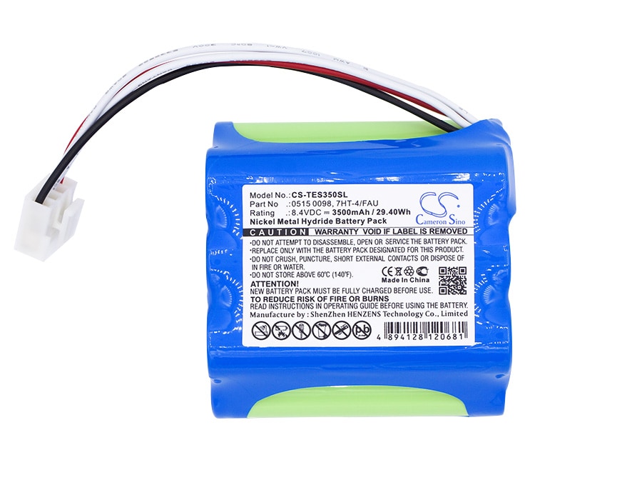 Batteri for test, undersøkelse, utstyr for Testo 350, 350 Plus, 350-S etc.