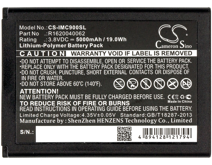 Batteri for test, undersøkelse, utstyr for IDATA MC70, MC90m, MC95V etc.