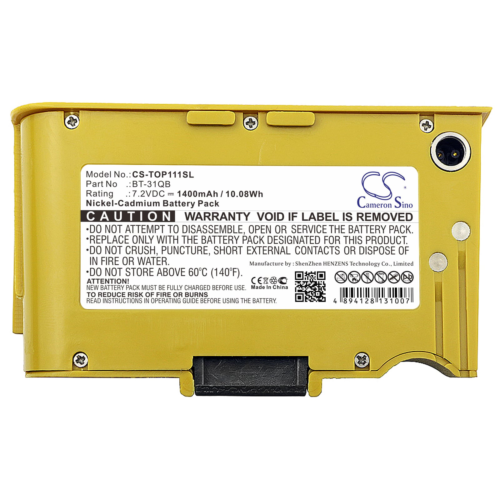 Batteri for test, undersøkelse, utstyr for Topcon 111C, 101C, DL-100 osv.