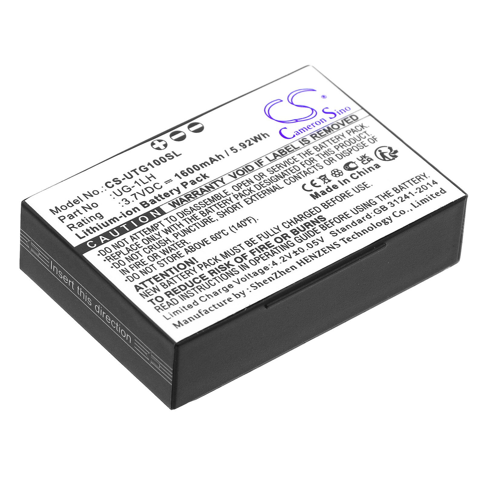 Batteri for test, undersøkelse, utstyr for UniStrong G1, G120, G120BD etc.