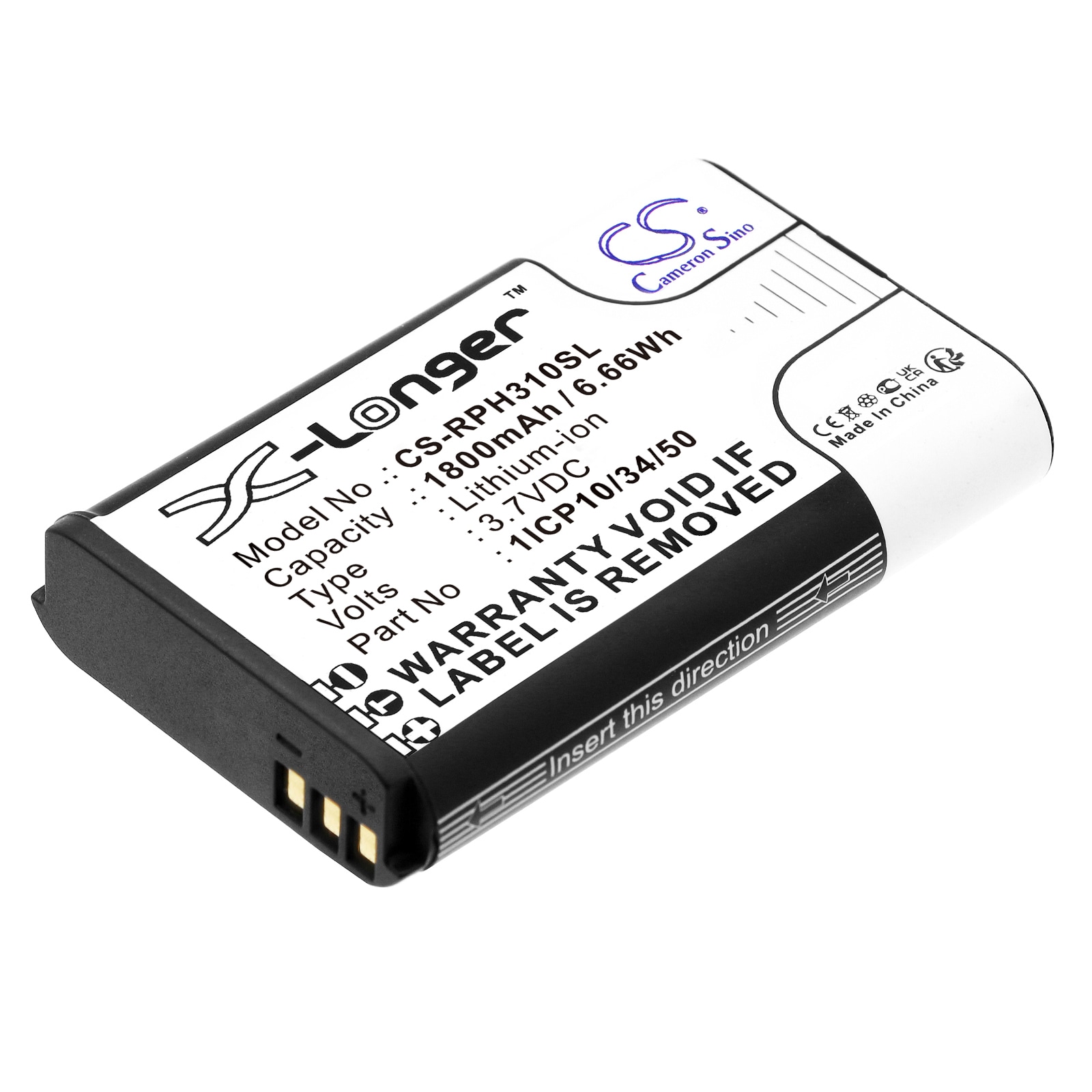 Batteri for test, undersøkelse, utstyr for Rotronic HygroPalm HP31, HygroPalm HP32 og andre.