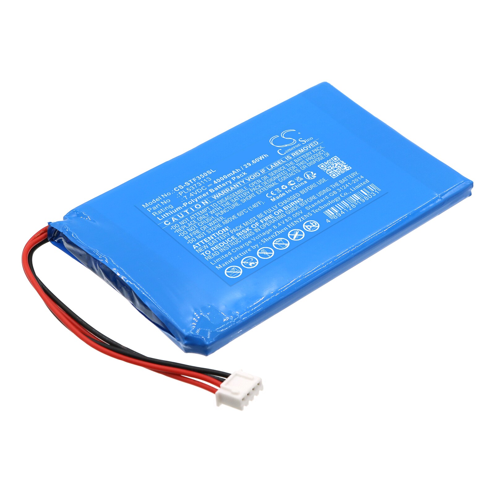 Batteri for test, undersøkelse, Utstyr for Securitytronix ST-F35, ST-F35TEST og andre.