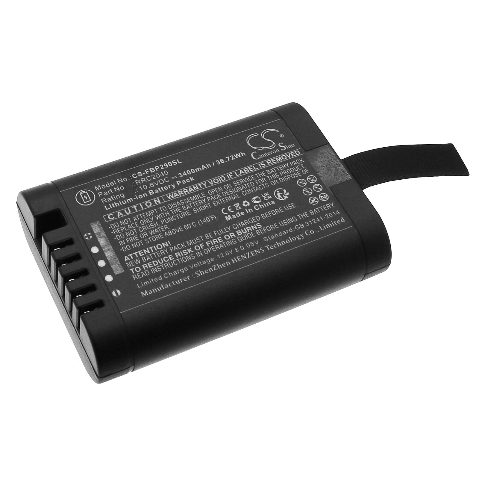 Batteri for test, undersøkelse, utstyr for Fluke 190 II, 430 II Scopemeter og andre