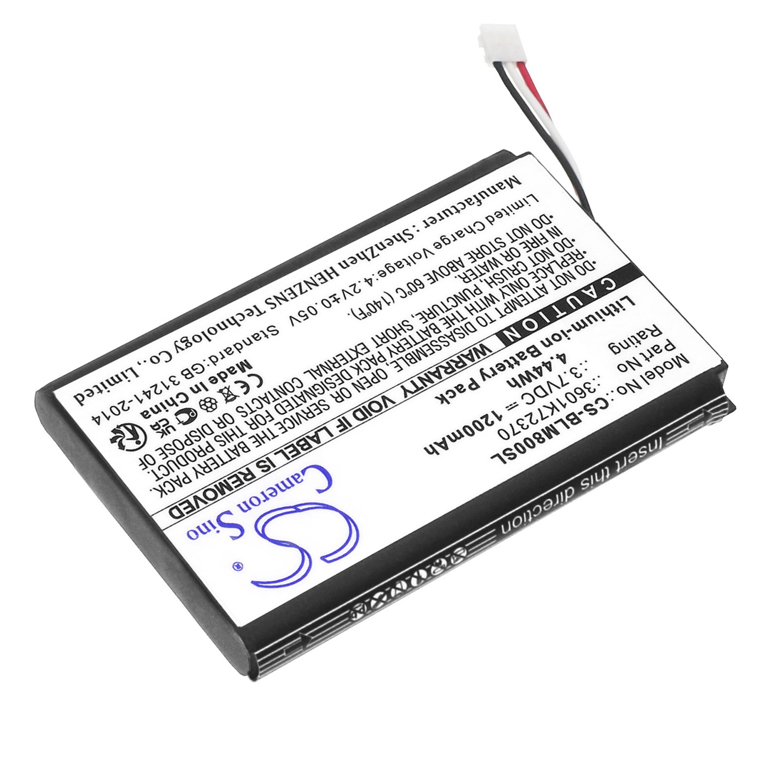 Batteri for test, undersøkelse, utstyr for Bosch GLM 100, 3601K723B0, 3601K72300 og andre.