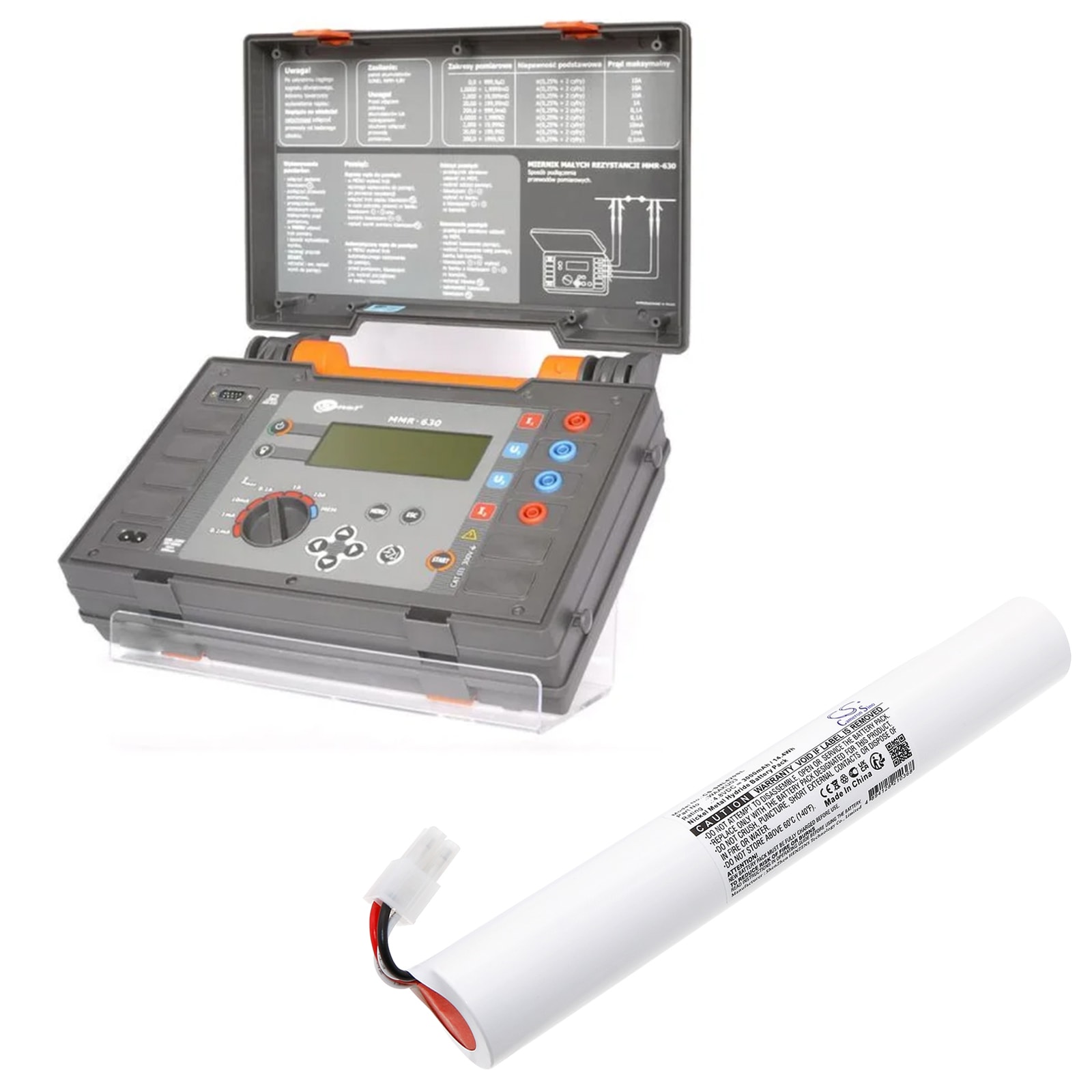 Batteri for test, undersøkelse, utstyr for SONEL MMR-630 mikroohmmetre