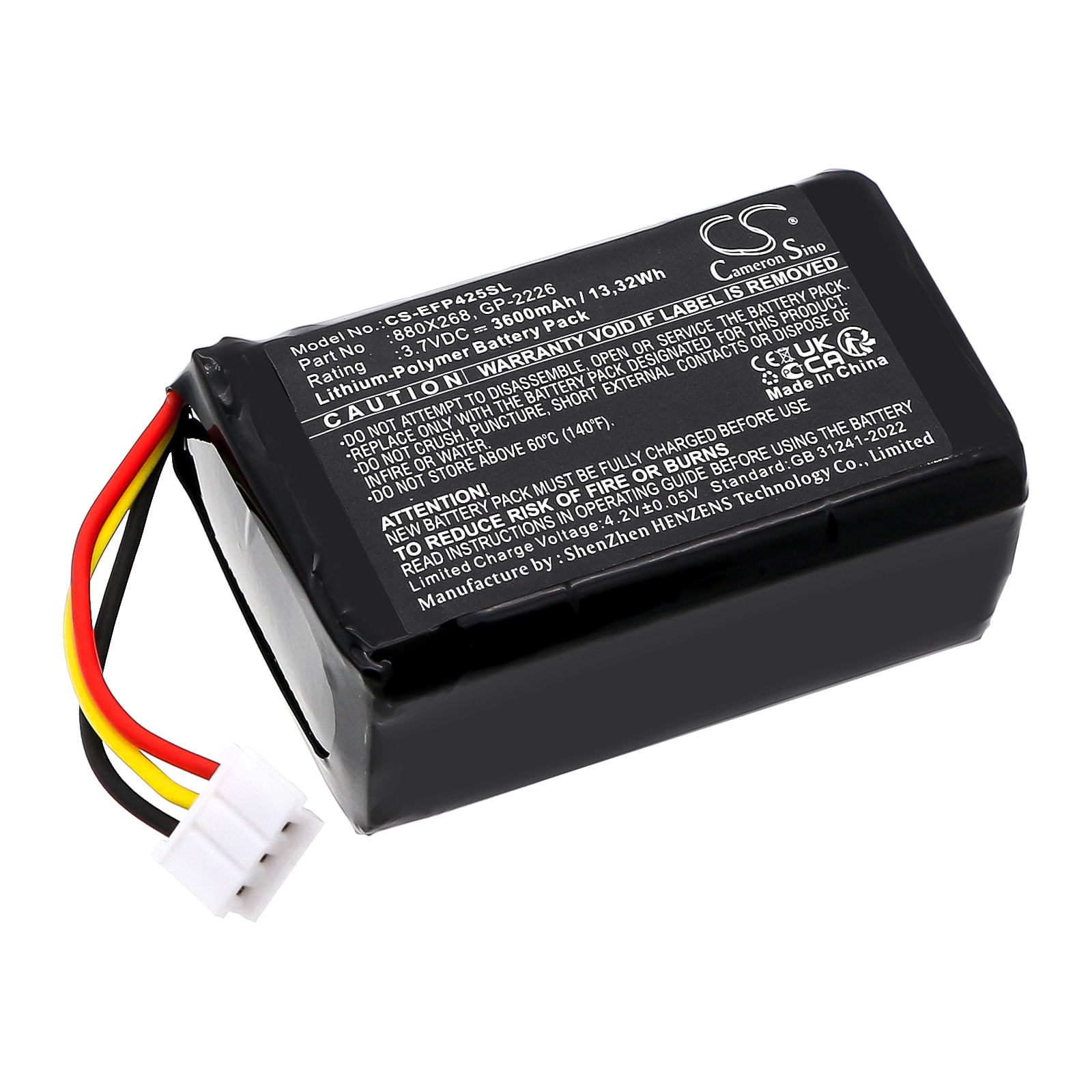Batteri for test, undersøkelse, utstyr for EXFO FIP-425B, FIP-435B