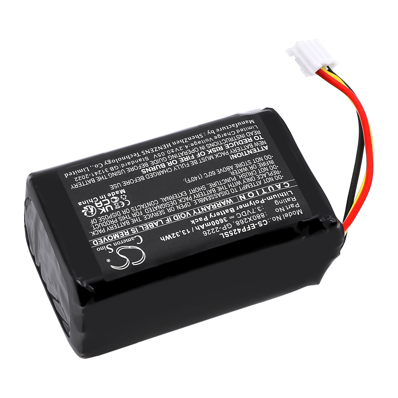 Batteri for test, undersøkelse, utstyr for EXFO FIP-425B, FIP-435B