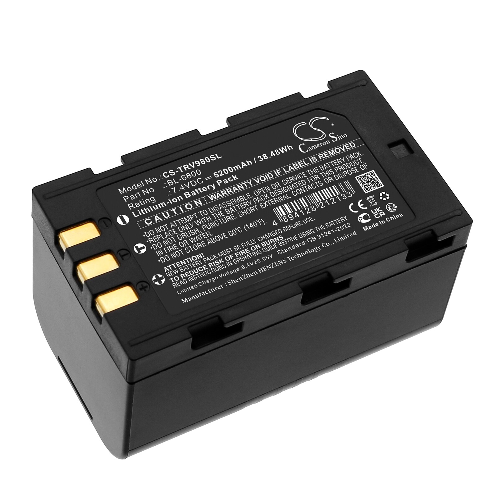 Batteri for test, undersøkelse, utstyr for Hi-Target A16, TS7, V98 osv.