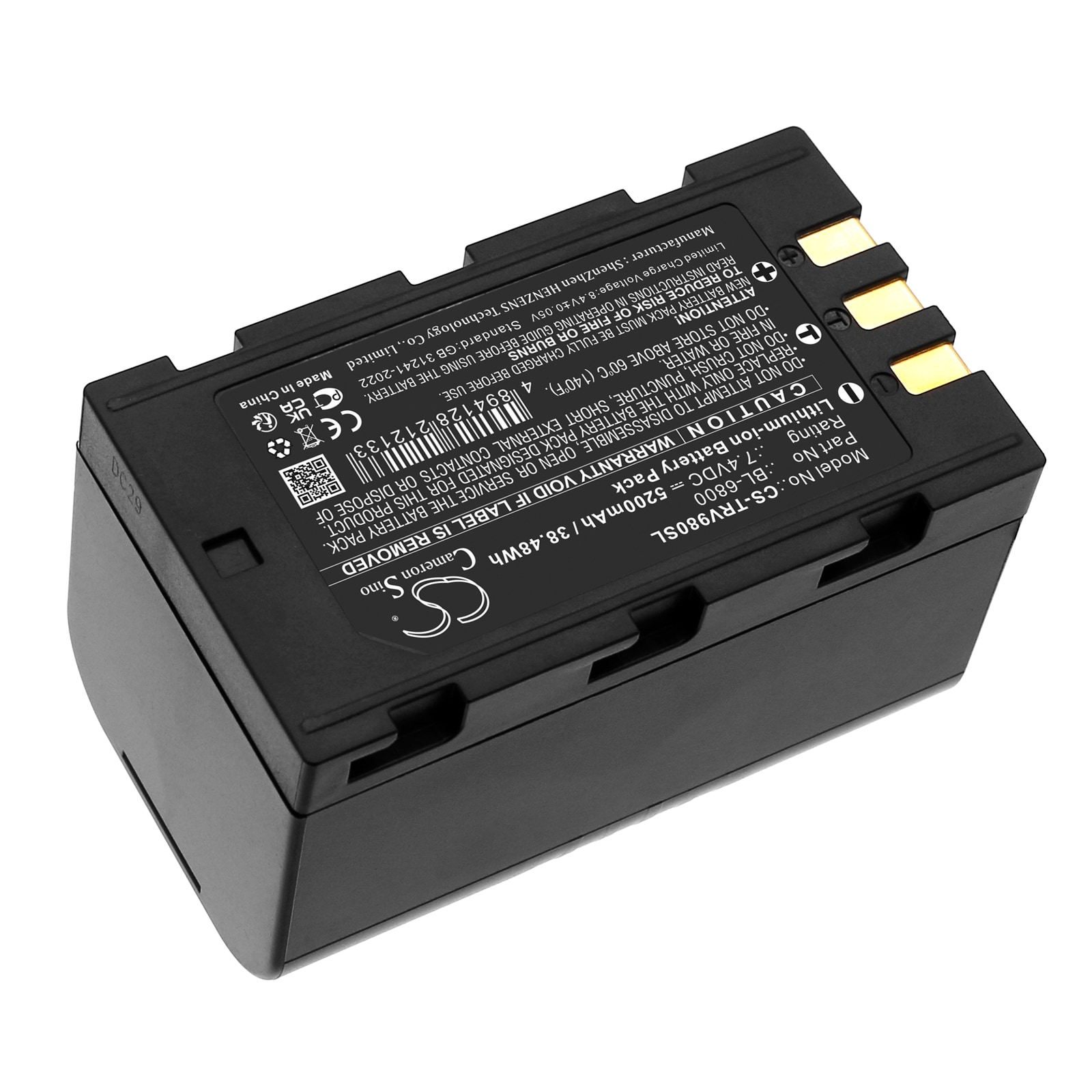 Batteri for test, undersøkelse, utstyr for Hi-Target A16, TS7, V98 osv.