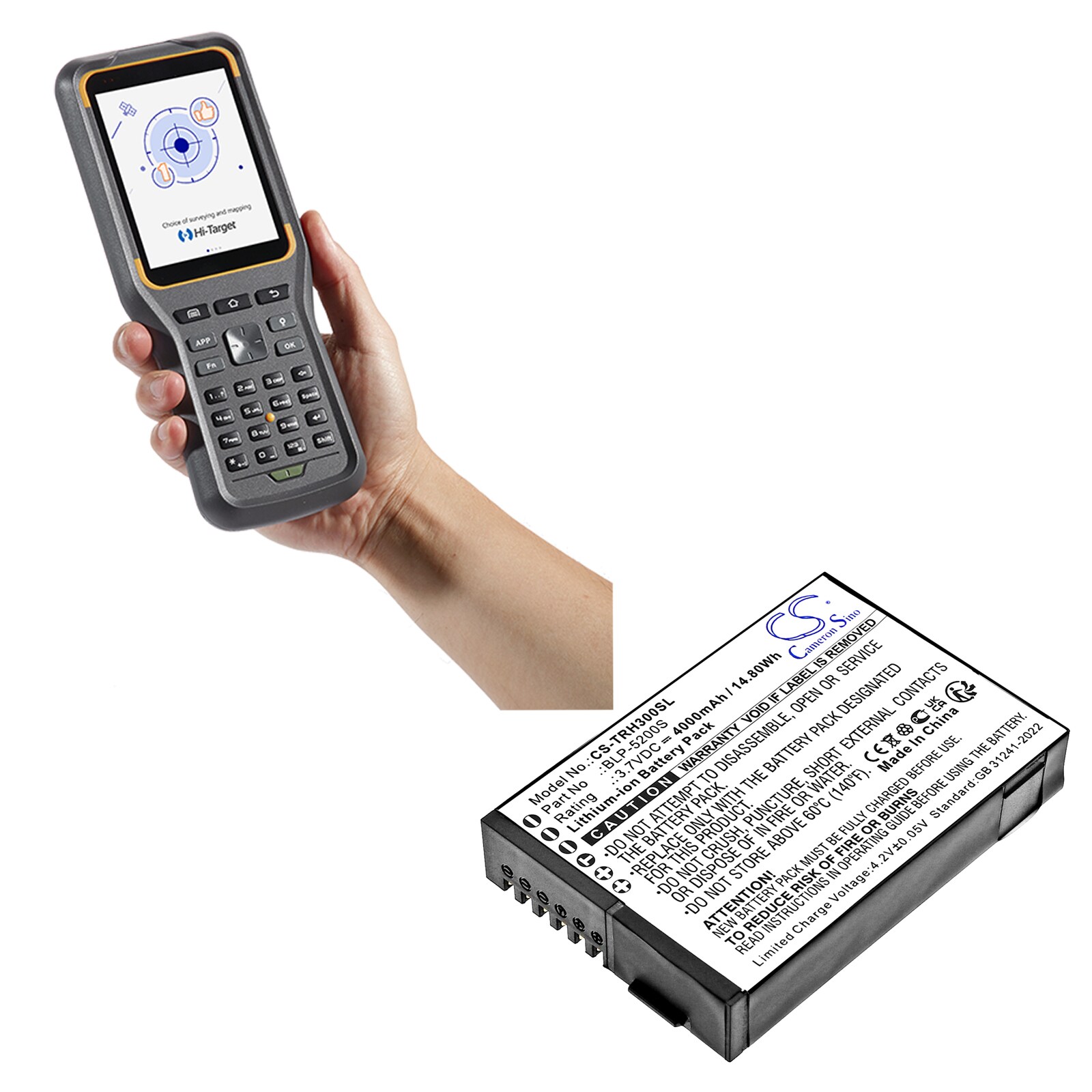 Batteri for test, undersøkelse, utstyr for Hi-Target ihand 30-datakontroller