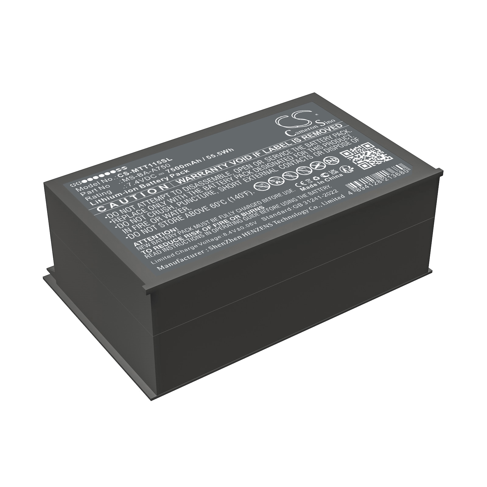 Batteri for test, undersøkelse, utstyr for Micsig STO1000, STO1000C/E, STO1102C og andre.