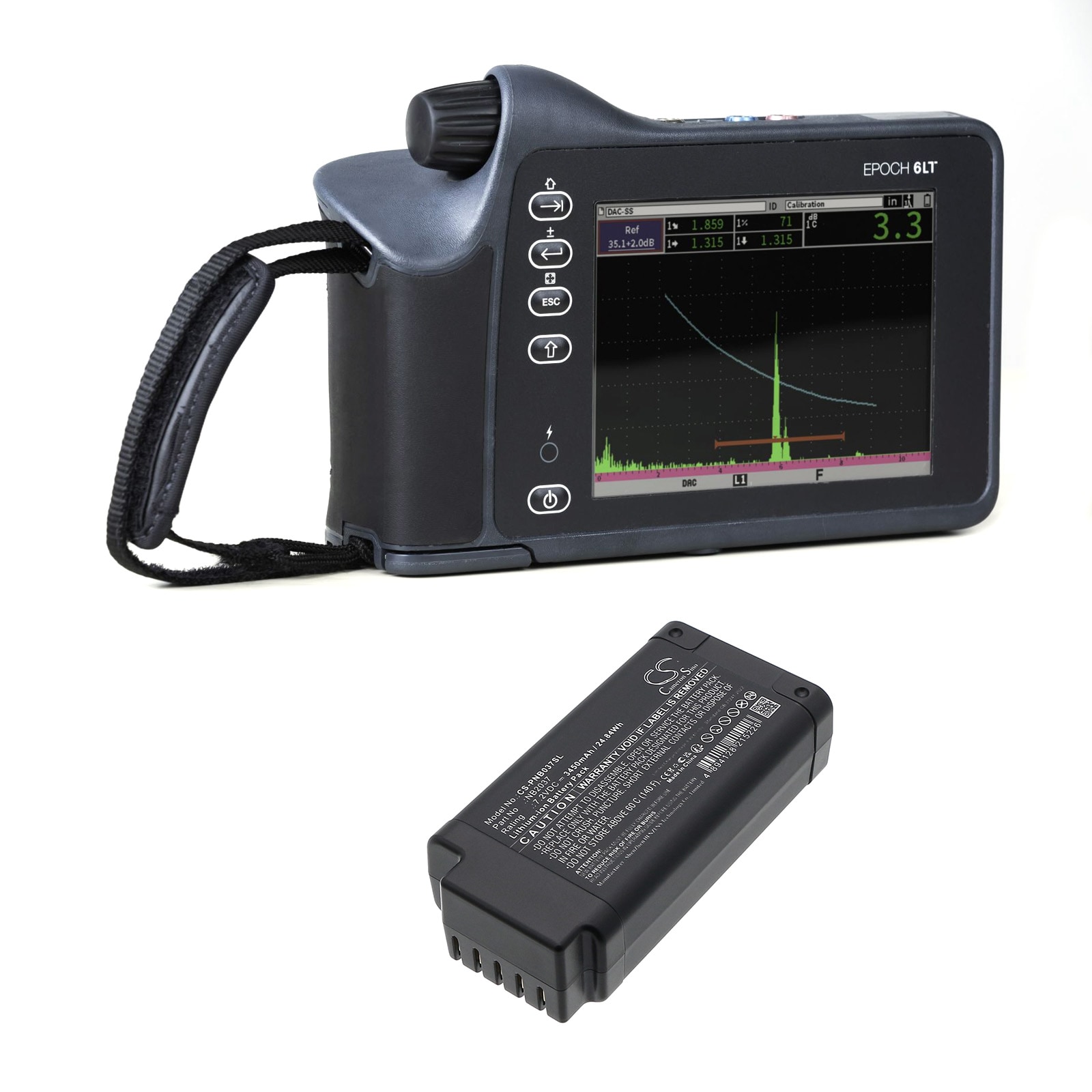 Batteri for test, undersøkelse, utstyr for Olympus EPOCH 6LS, EPOCH 6LT