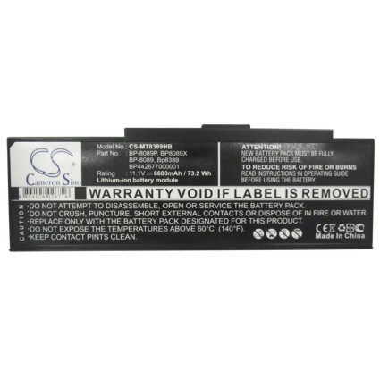 Batteri til bærbar PC for Mitac MiNote 8889, MiNote 8389, MiNote 8089 og andre.