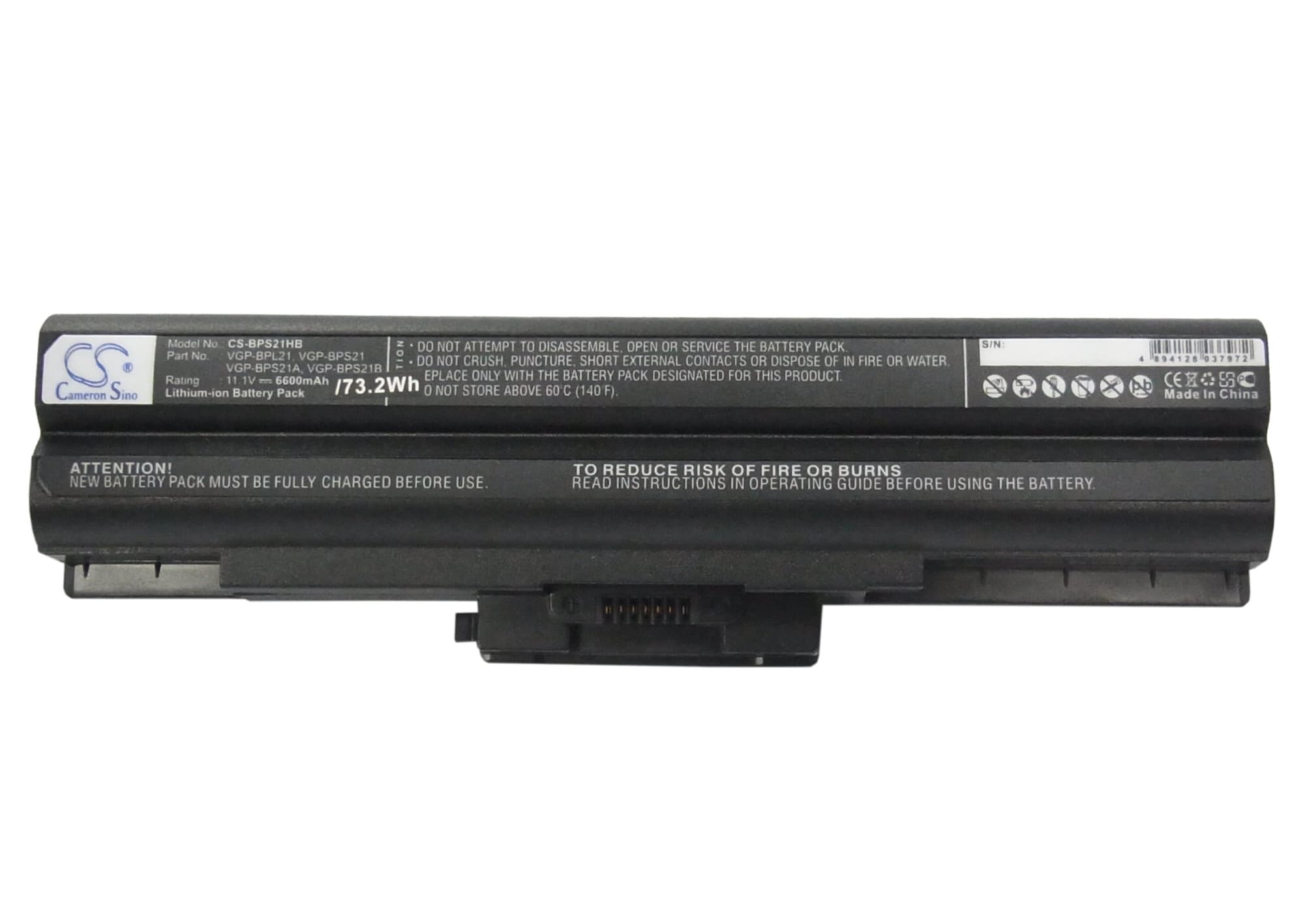 Batteri til bærbar PC for Sony VAIO VGN-AW41JF, VAIO VGN-AW41MF og andre.