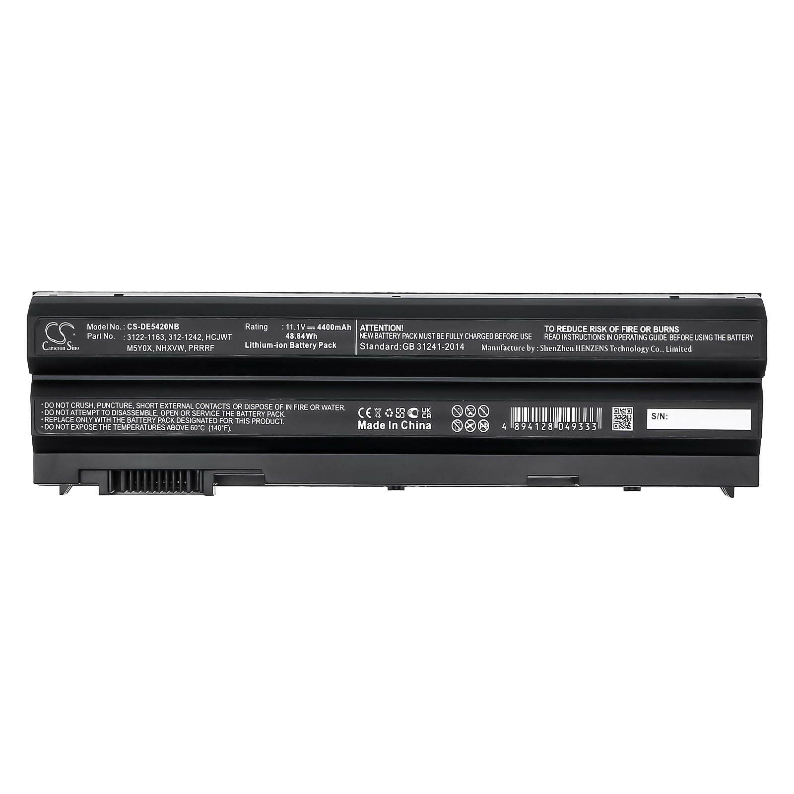 Batteri til bærbar PC for DELL Latitude E5420, Latitude E5520 og andre