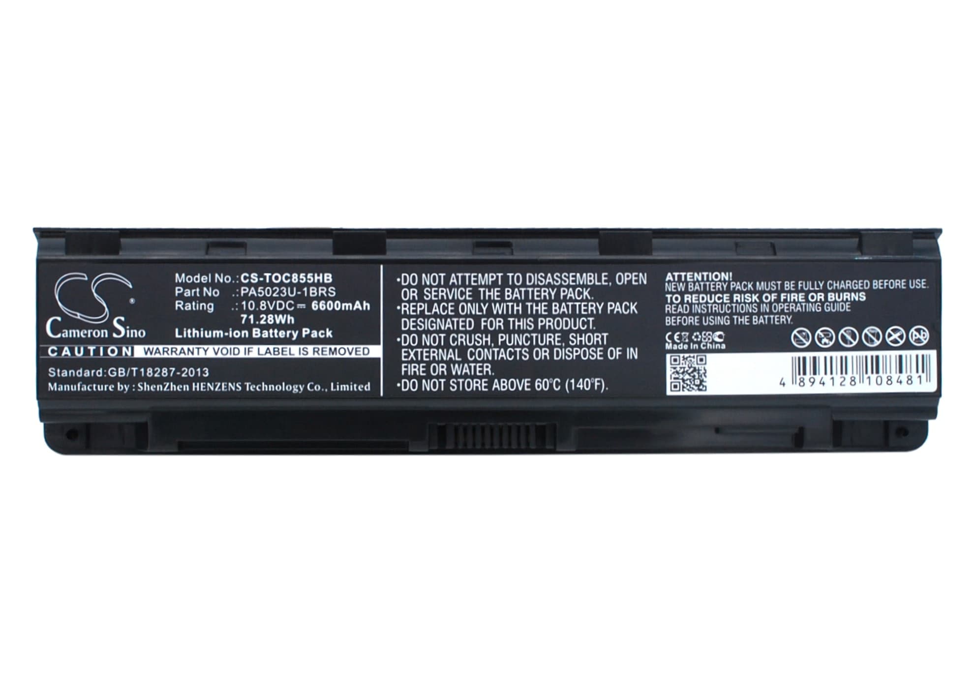 Batteri til bærbar PC for Toshiba Satellite C855, Satellite C855-10G og andre.