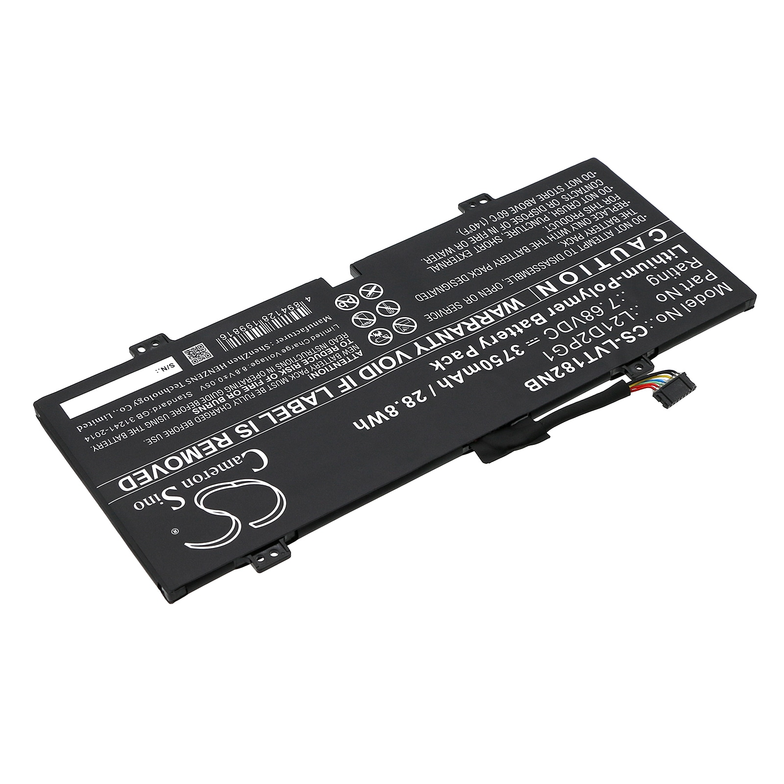 Batteri til bærbar PC for Lenovo 10W-82ST nettbrett, 10W-82ST0000JP og andre.
