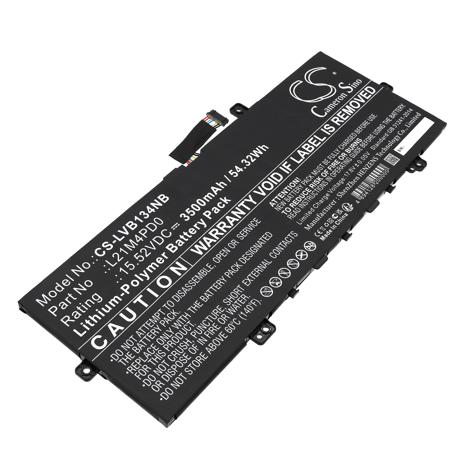 Batteri til bærbar PC for Lenovo ThinkBook 13s G4 IAP-21AR001BGE og andre.