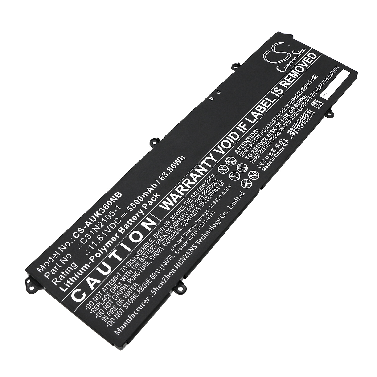 Batteri til bærbar PC for Asus K3605VU, K3605VV, K3605VV-BB74 og andre.