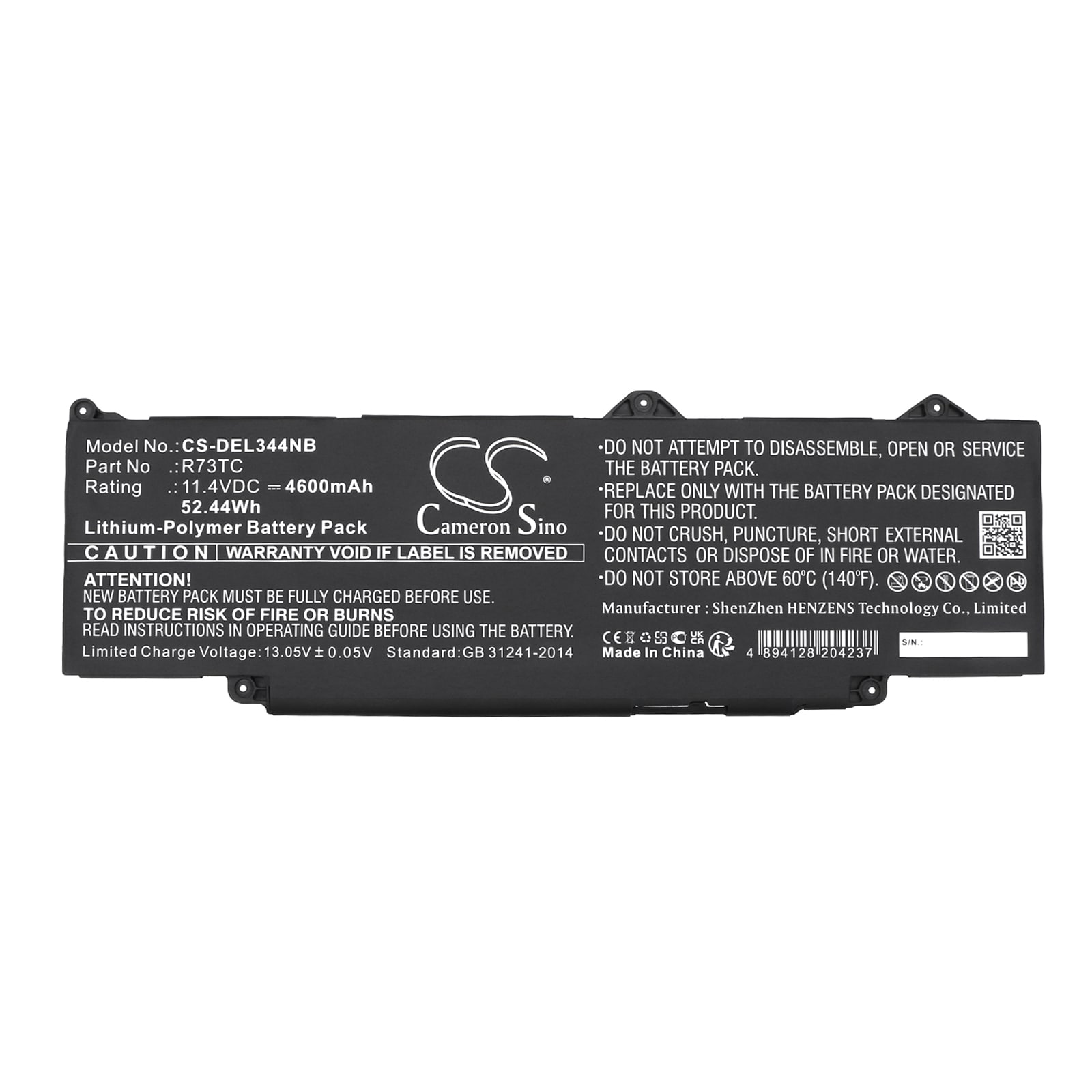 Batteri til bærbar PC for DELL Precision 3480, Precision 3590 og andre.