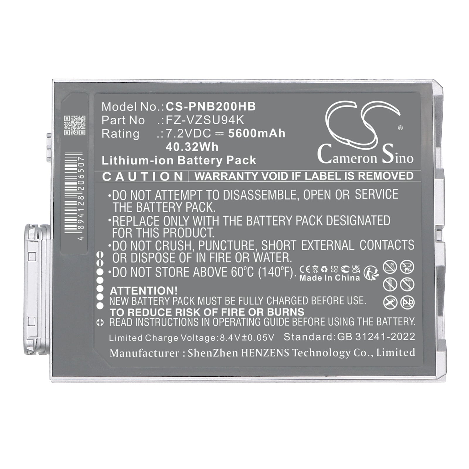 Batteri til bærbar PC for Panasonic Toughpad FZ-M1, FZ-B2, Toughpad FZ-M1C og andre.
