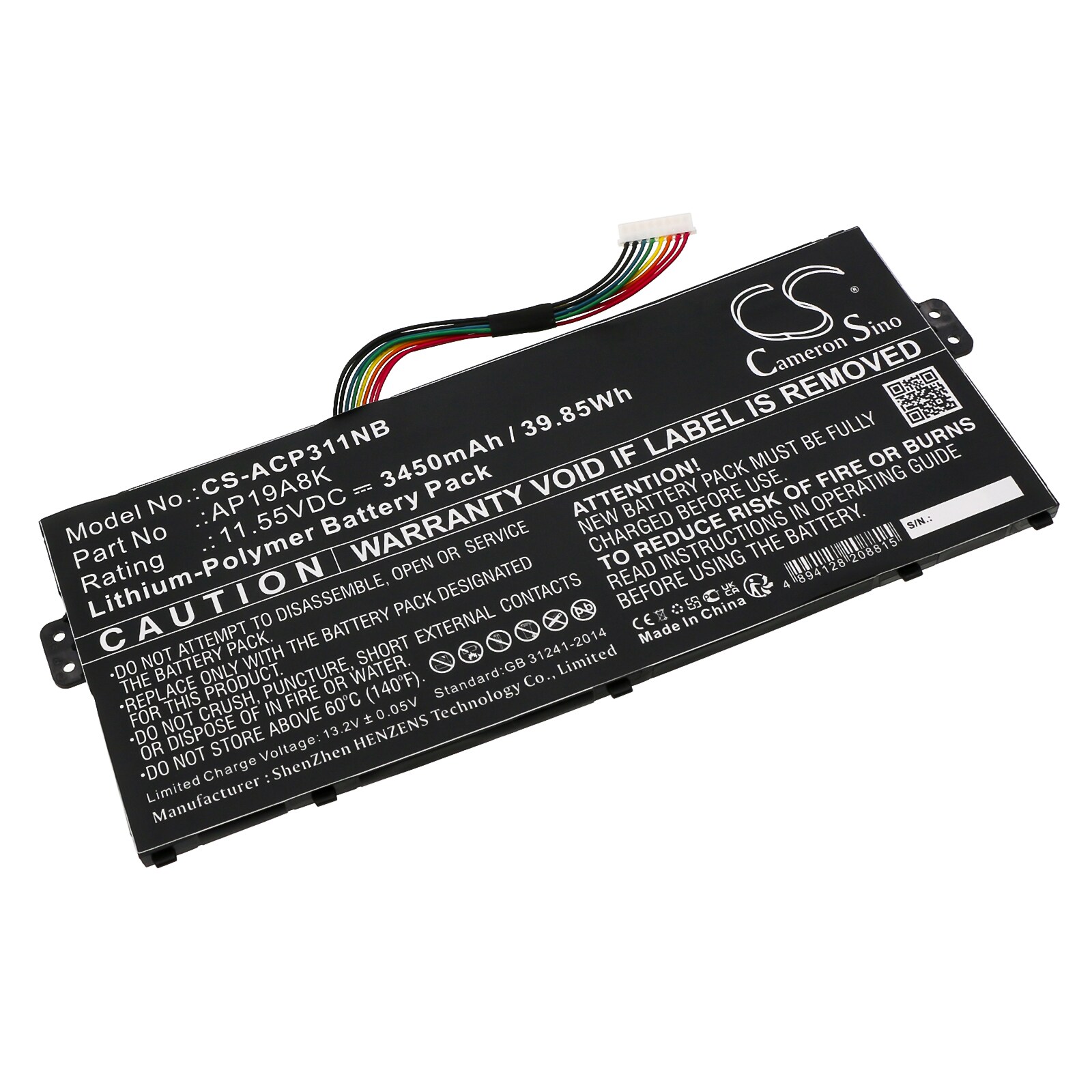 Batteri til bærbar PC for Acer Chromebook Spin 11 CP311-1HN-C3E3 og andre