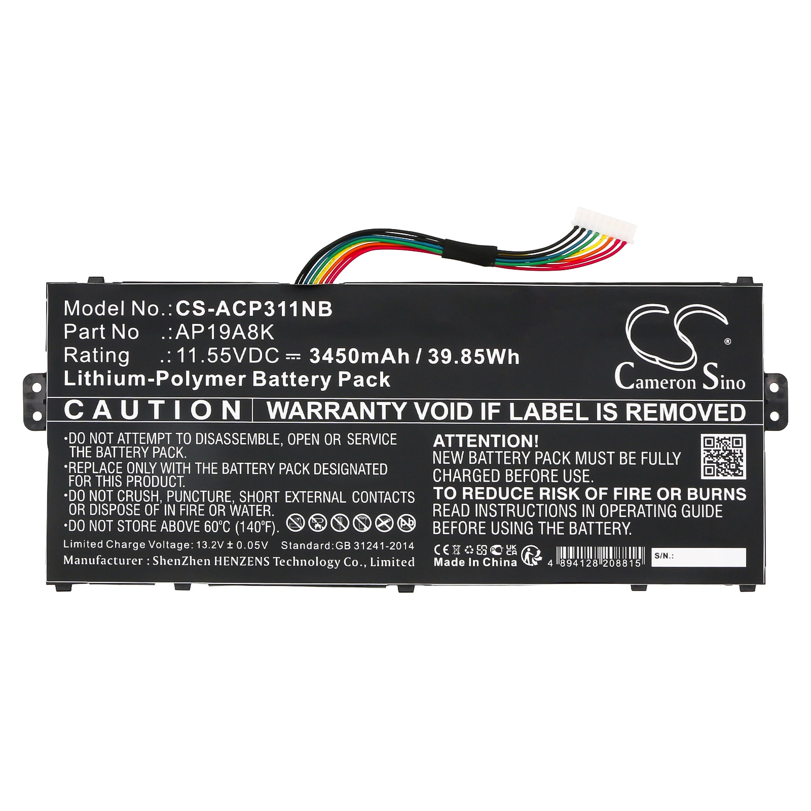 Batteri til bærbar PC for Acer Chromebook Spin 11 CP311-1HN-C3E3 og andre