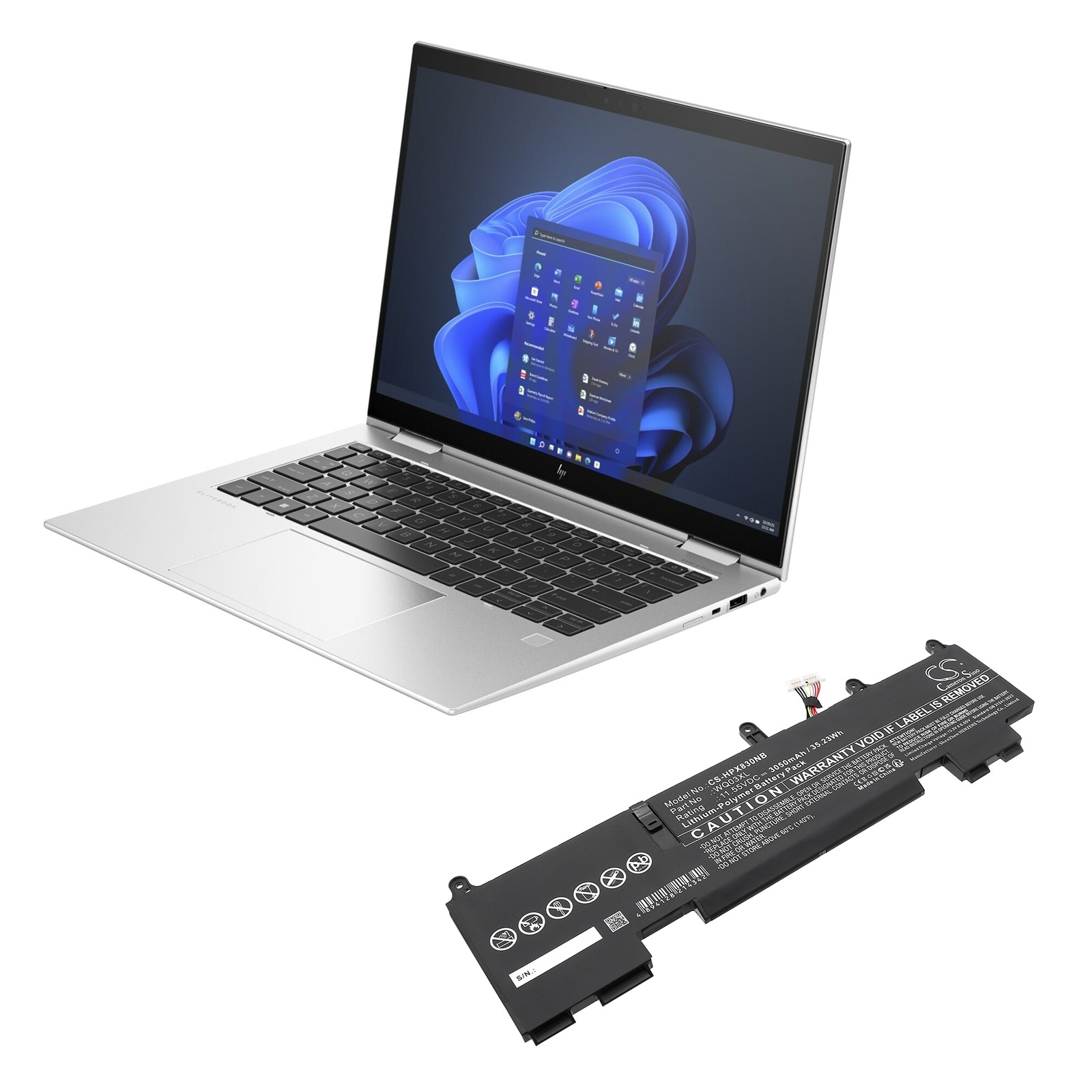 Batteri til bærbar PC for HP Elite X360 1040 14 G10, Elite X360 830 G10