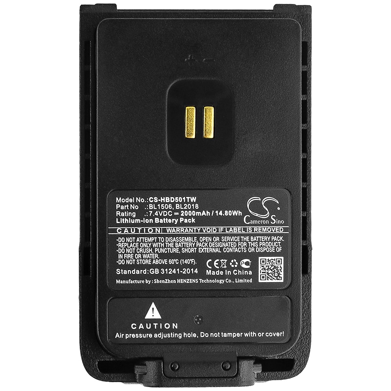 Batteri for Toveis-radio for Hytera BD500, BD505, BD555