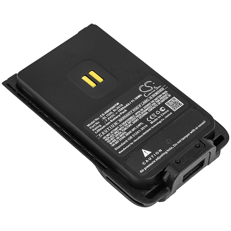 Batteri for Toveis-radio for Hytera BD500, BD505, BD555