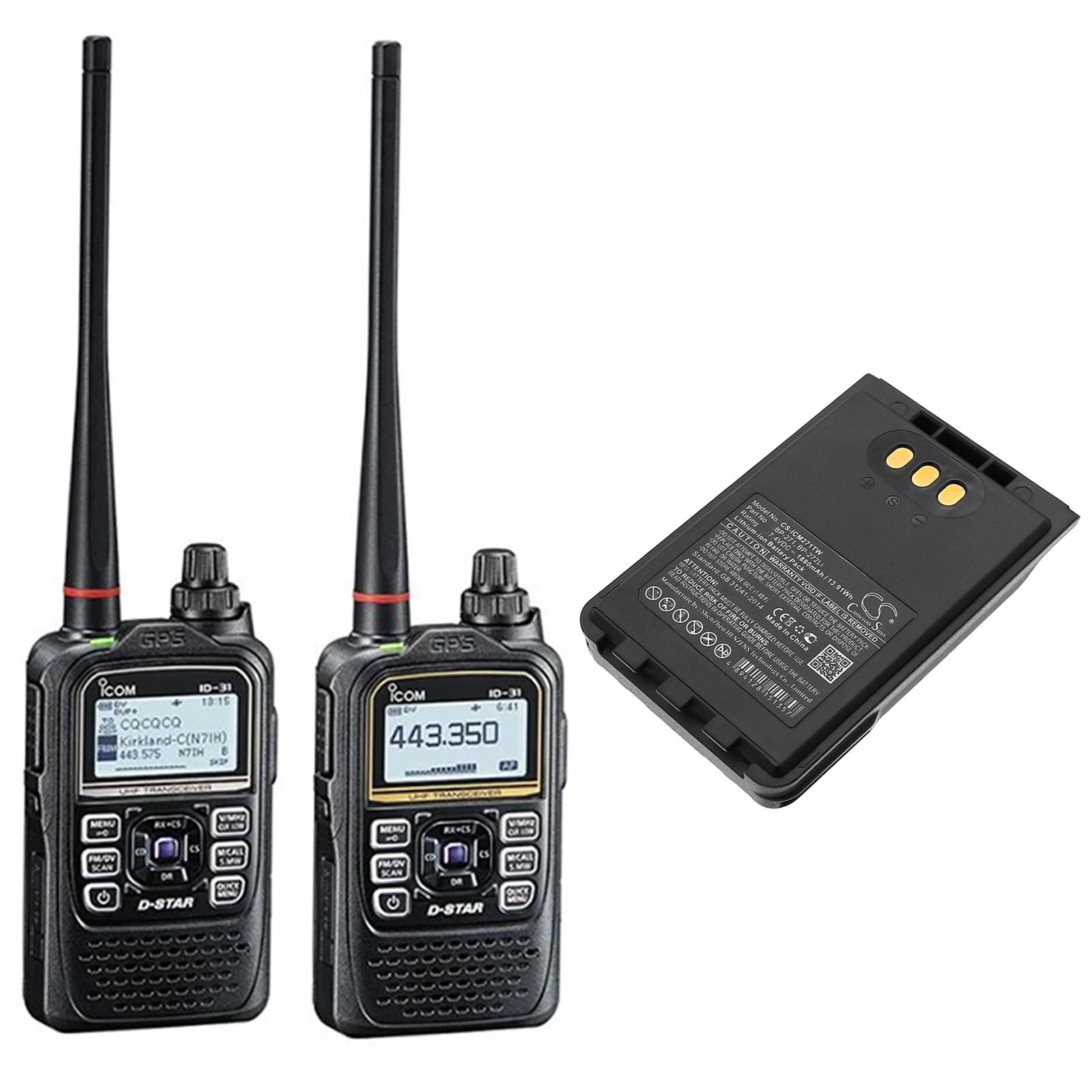 Batteri for Toveis-radio for Icom IC-31A, IC-31E, IC-51A etc.
