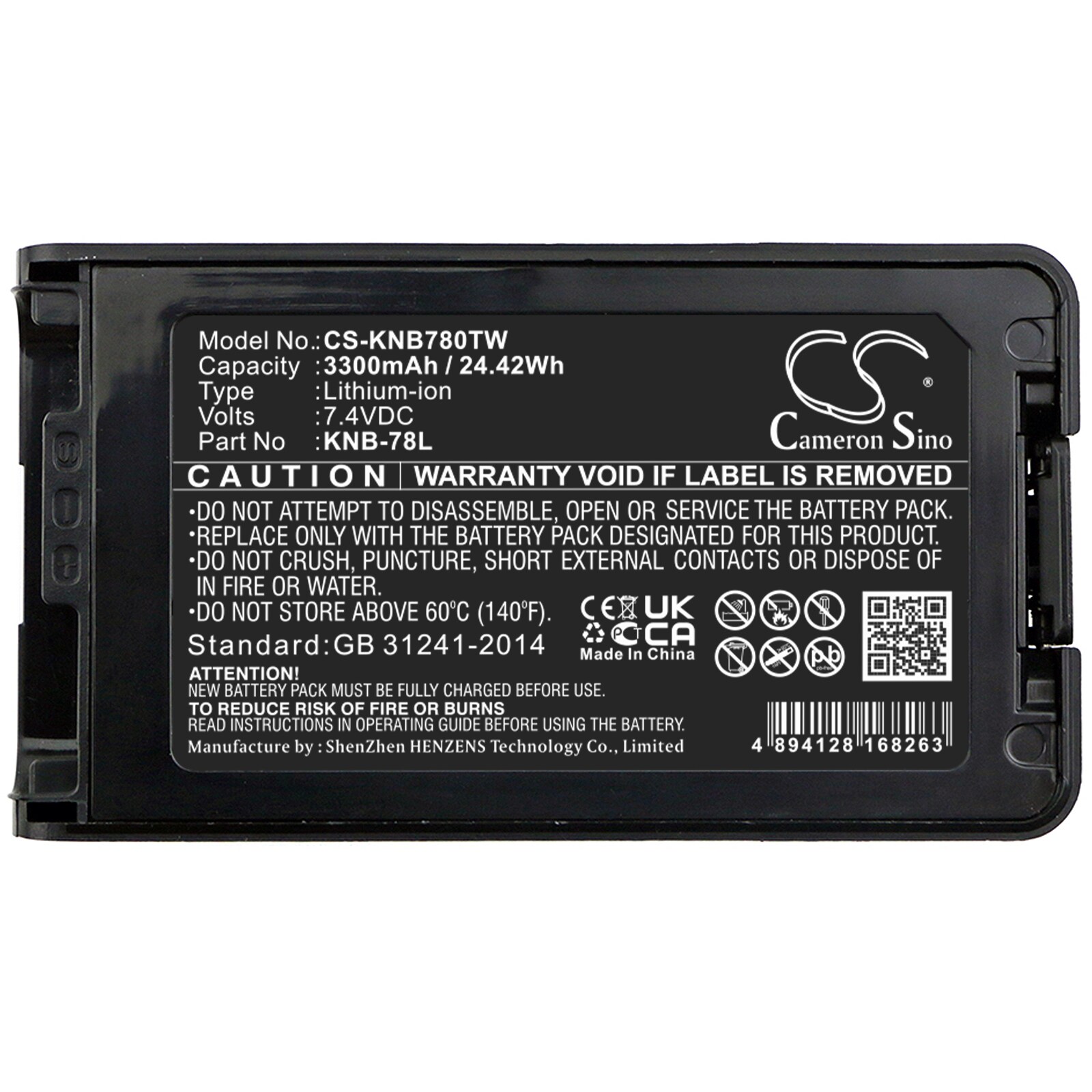 Batteri for Toveis radio for Kenwood TK-2140, TK-3140, TK-2148 etc.