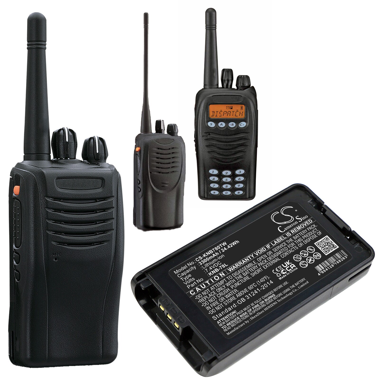 Batteri for Toveis radio for Kenwood TK-2140, TK-3140, TK-2148 etc.