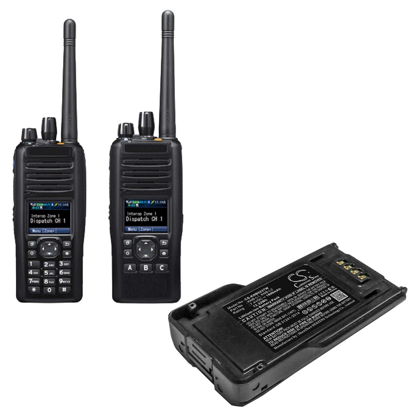Batteri for Toveis radio for Kenwood P25, TK-5230, TK-5330 etc.