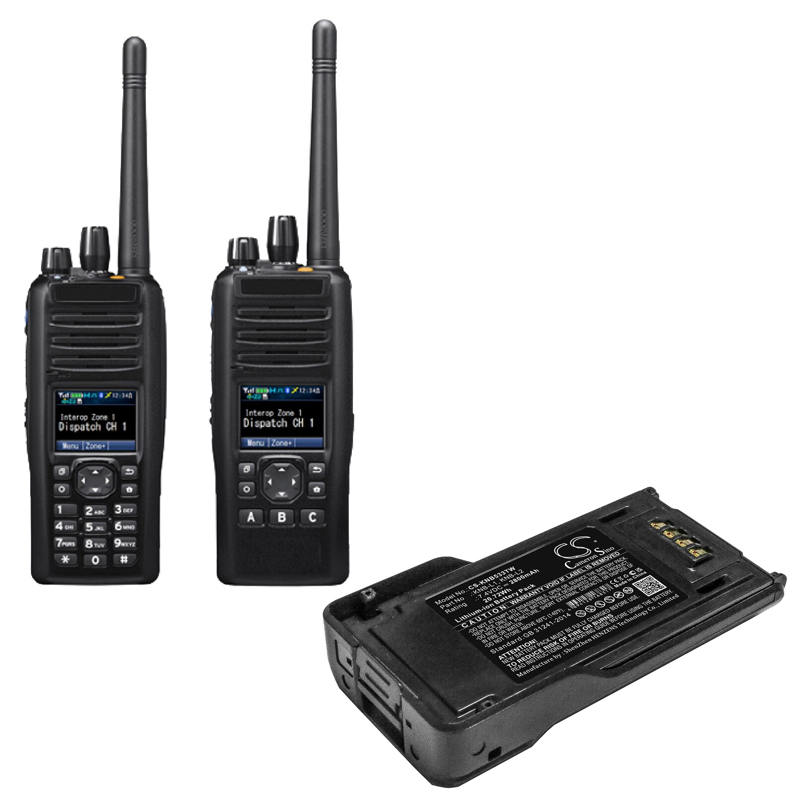 Batteri for Toveis radio for Kenwood P25, TK-5230, TK-5330 etc.